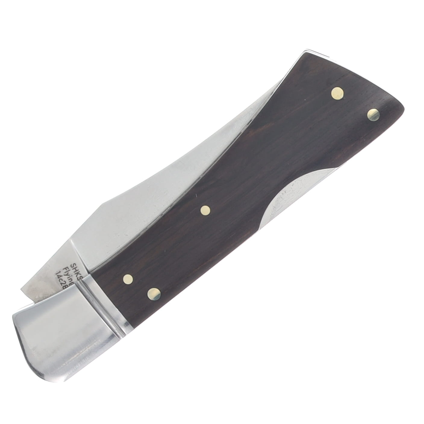 Finch Flying Goddess Alley Cat 2.75in Plain Satin Modified Clip Point FG215 View 5