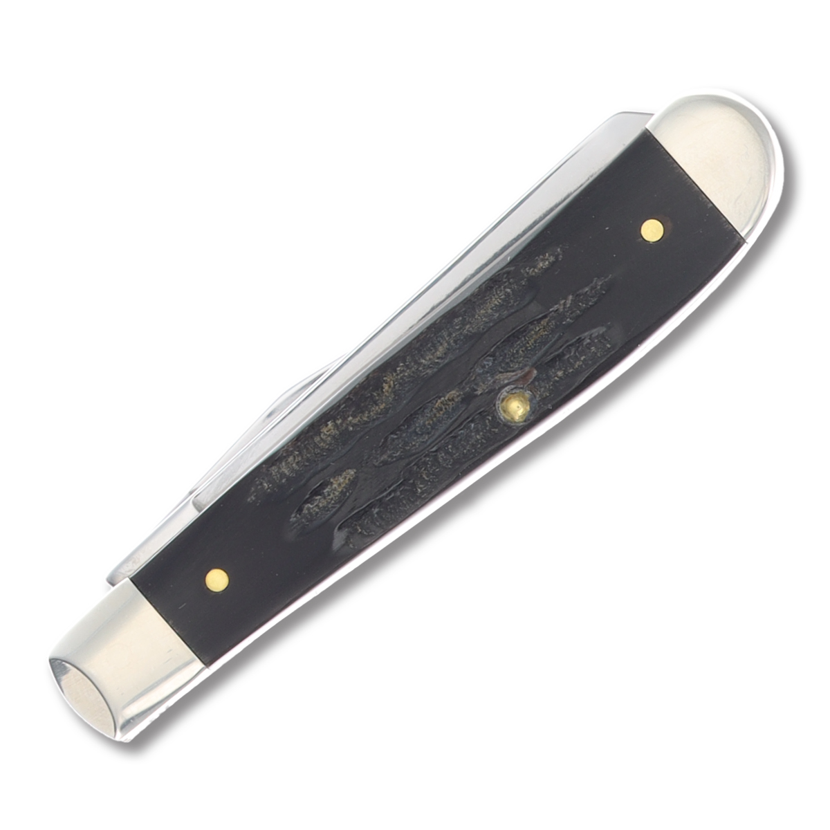 Case Jigged Buffalo Horn Mini Trapper Folding Knife CA65016 View 4