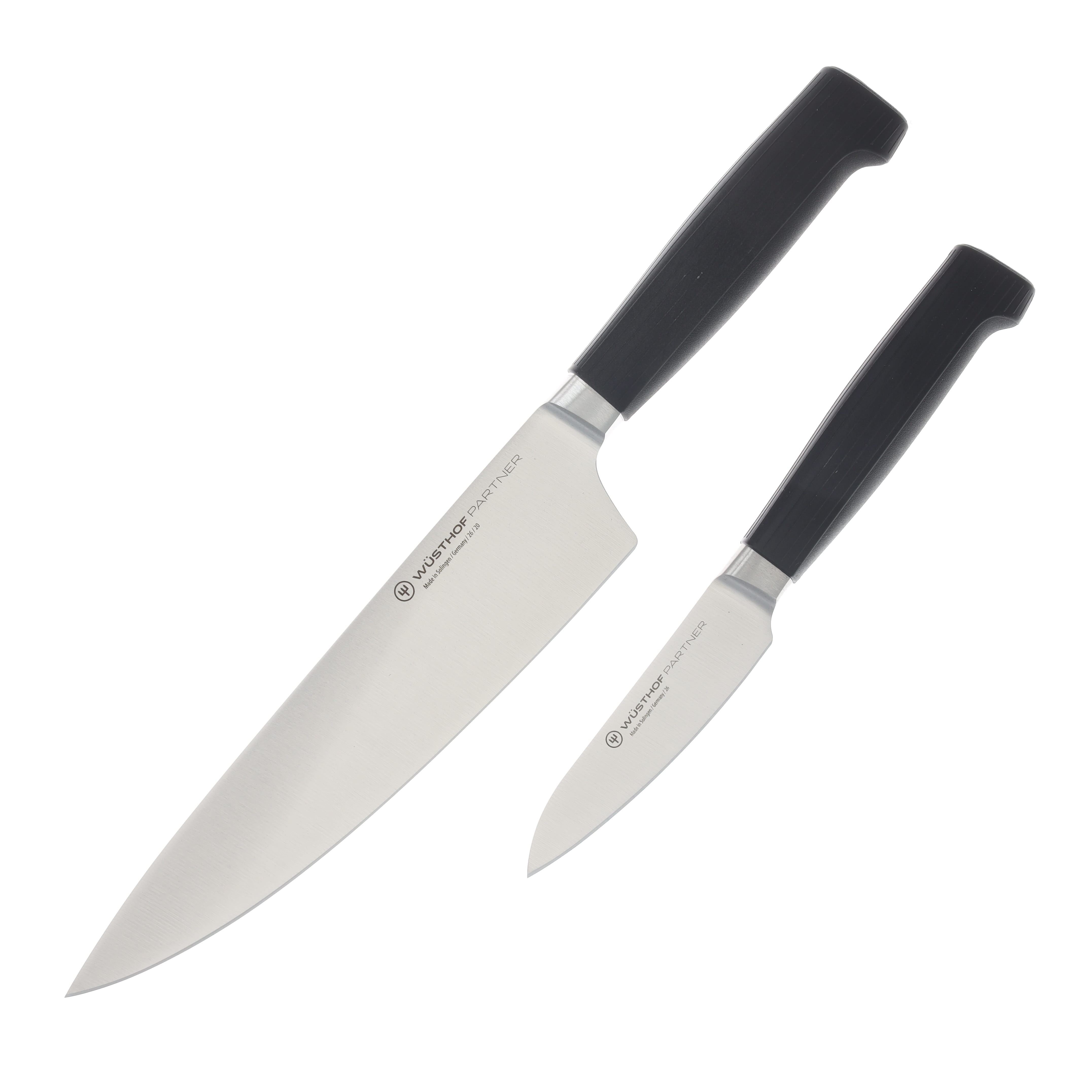 Wusthof Partner 2 pc 3.5in Paring and 8in Chef's Knife Set Black Handles 1061860201 View 1