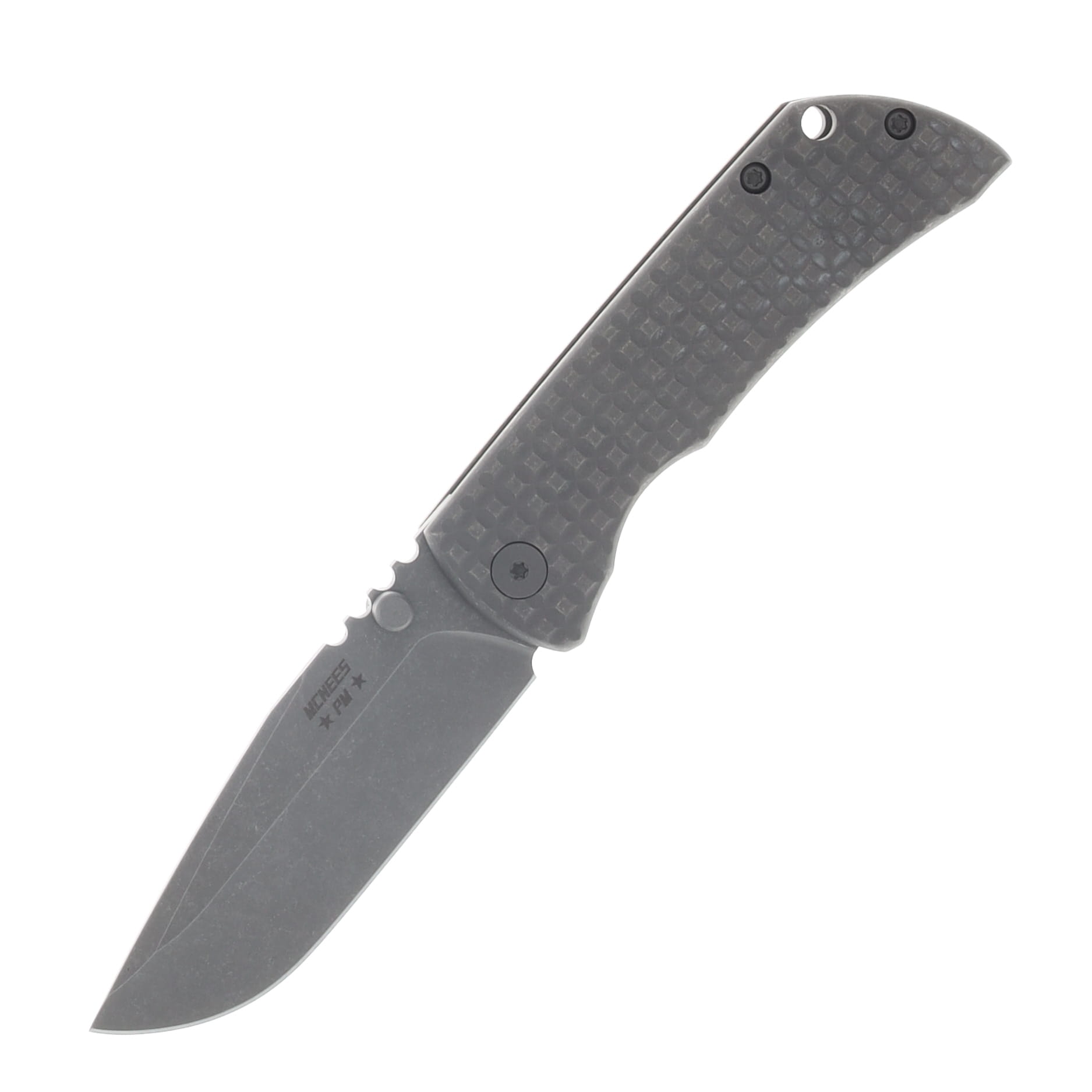 McNees PM Mac 2 Folding Knife Gen 2 Stonewash MagnaCut/Stonewash Frag Titanium MAC3PMFGATSWSW View 1