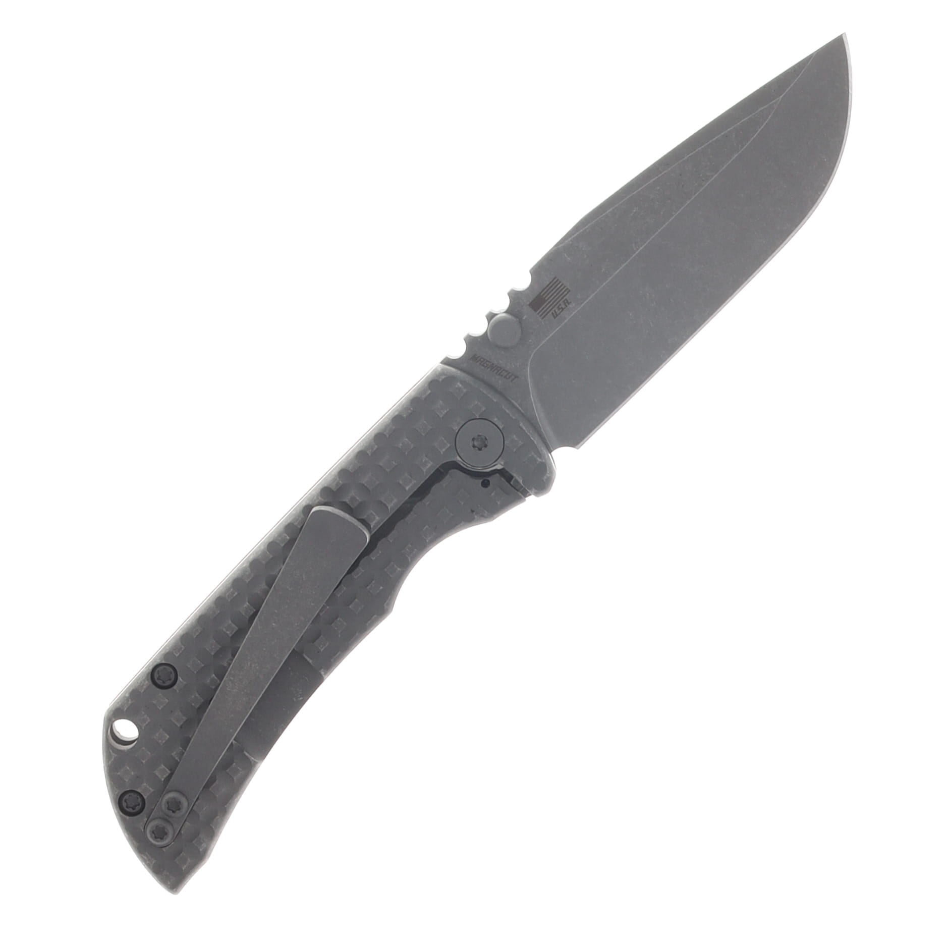 McNees PM Mac 2 Folding Knife Gen 2 Stonewash MagnaCut/Stonewash Frag Titanium MAC3PMFGATSWSW View 2