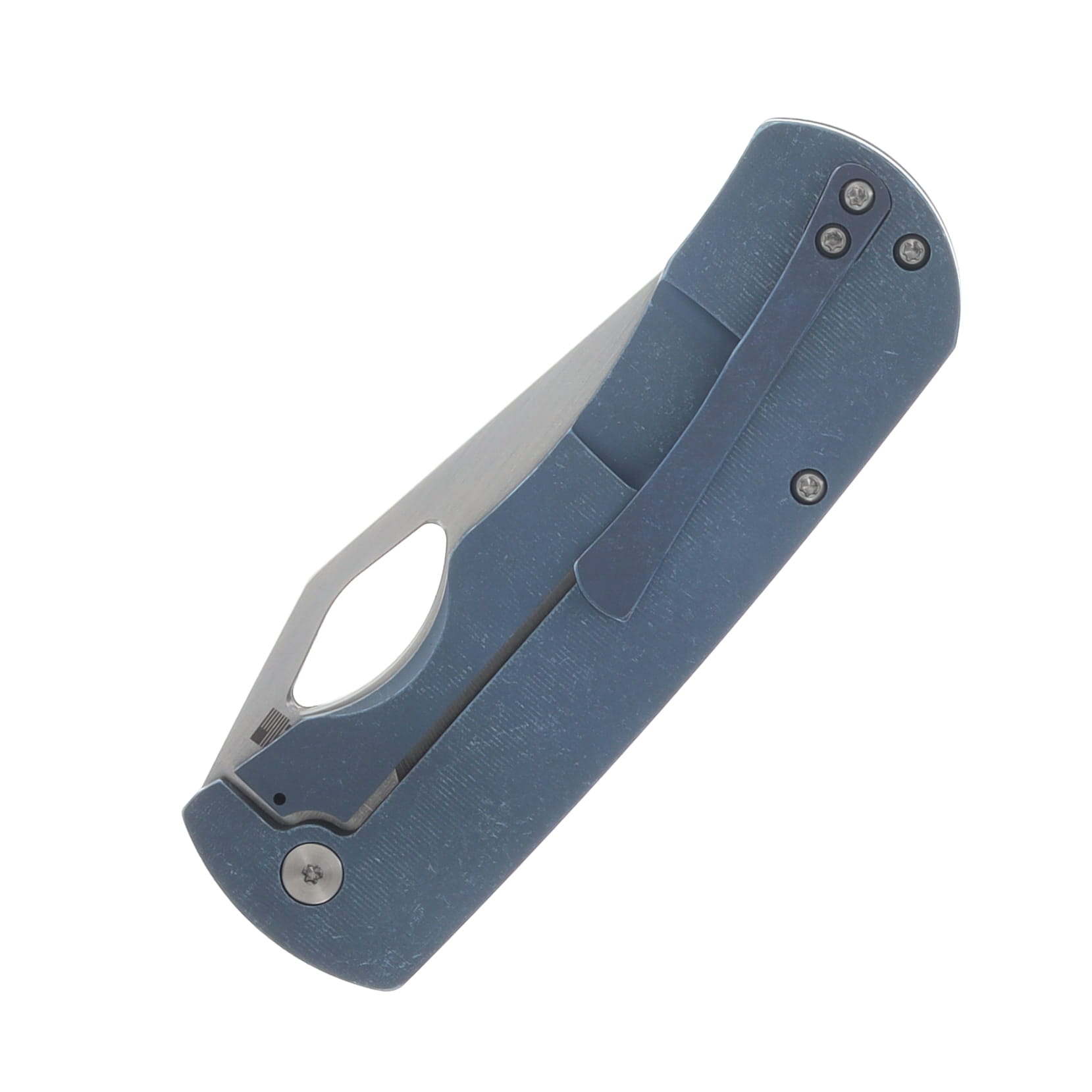 McNees Dixon Folding Knife Stonewash MagnaCut/Atomic Blue Titanium with Satin Hardware MCDIXATBLSTHW View 6