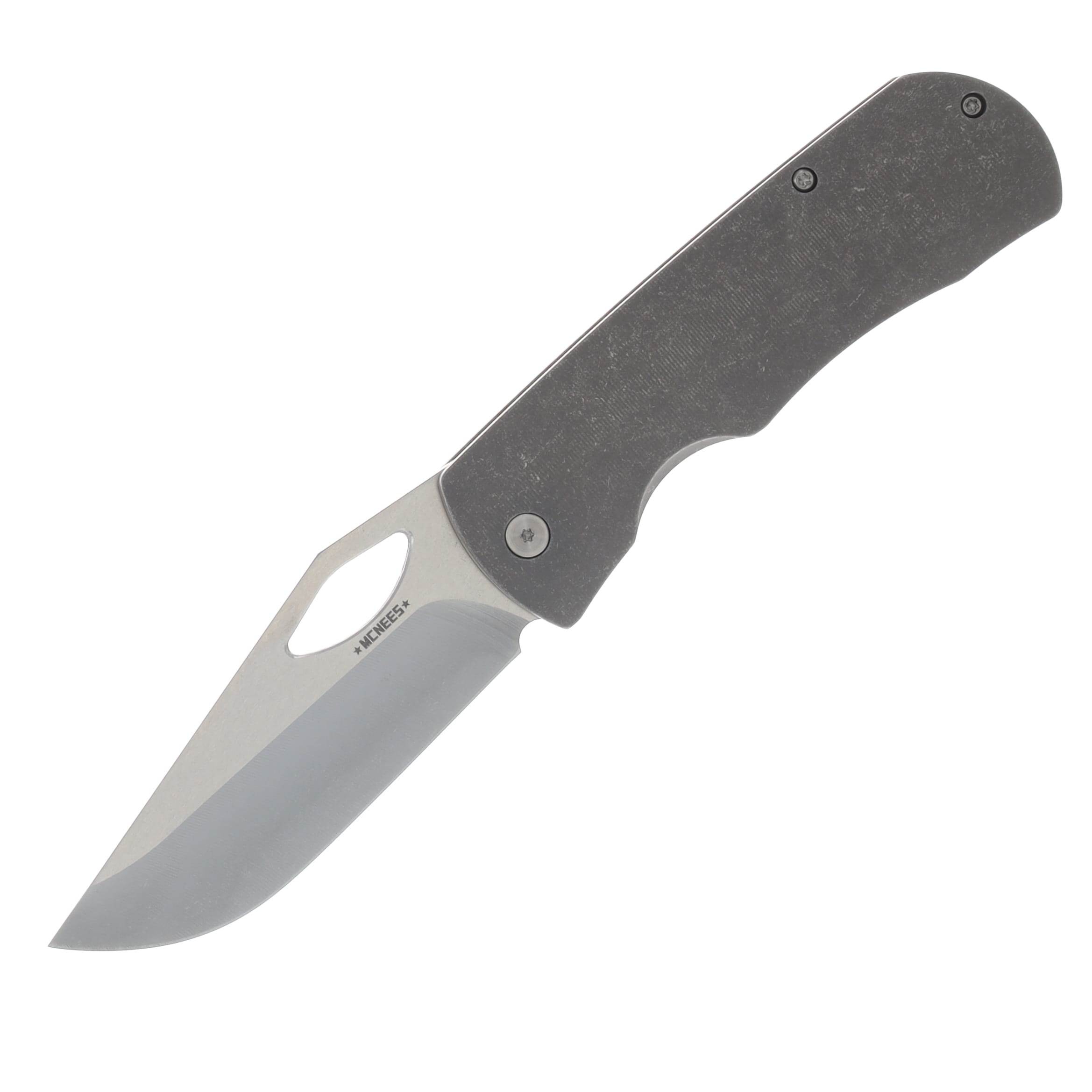 McNees Dixon Folding Knife Stonewash MagnaCut/Atomic Stonewash Titanium with Satin Hardware MCDIXATSWSATHW View 1