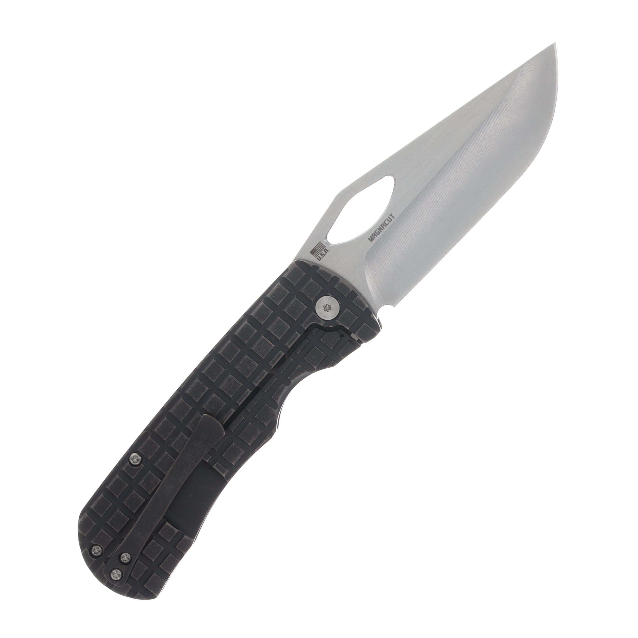 McNees Dixon Folding Knife Stonewash MagnaCut/Frag Antique Titanium with Satin Hardware MCDIXFGANTIQSATHW View 2
