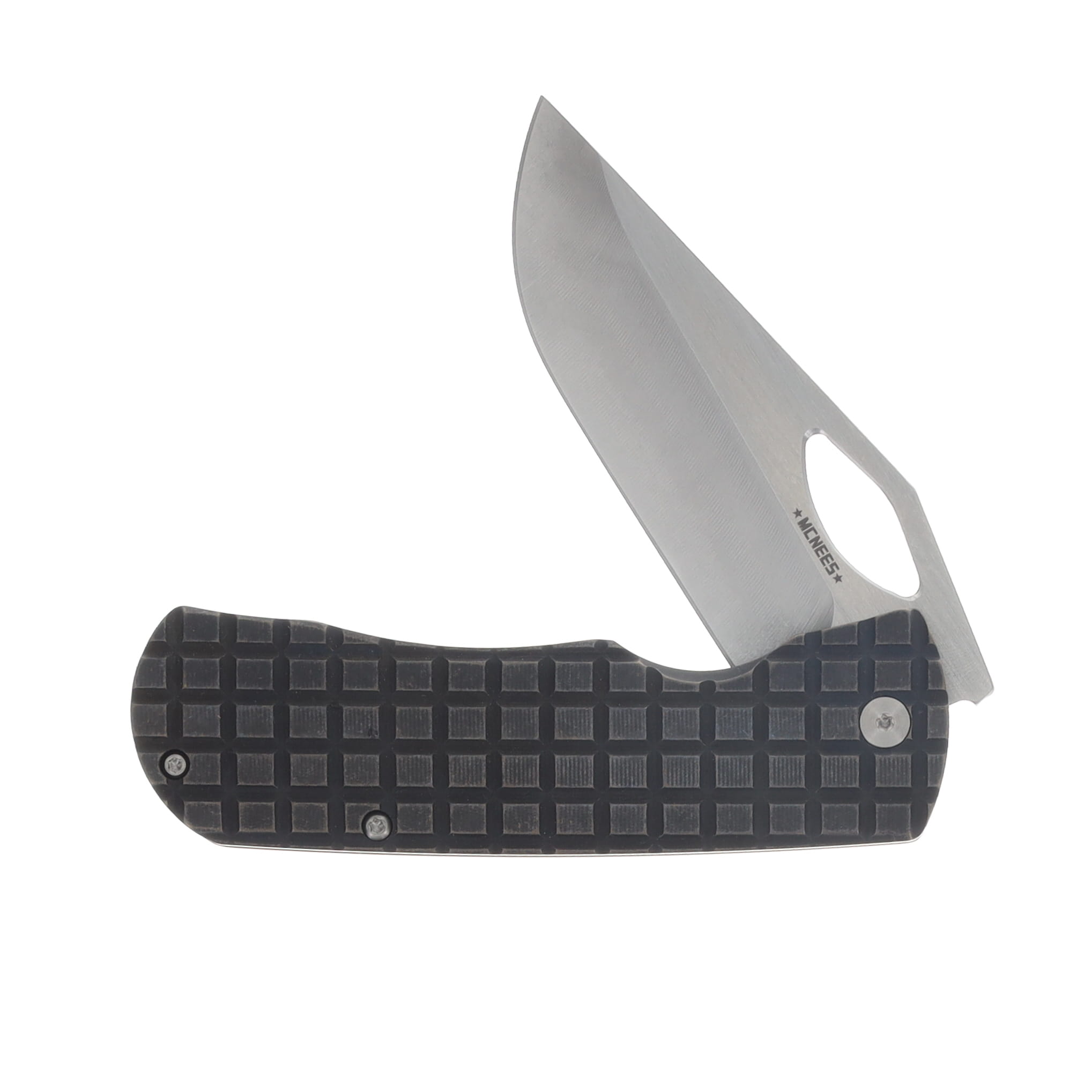 McNees Dixon Folding Knife Stonewash MagnaCut/Frag Antique Titanium with Satin Hardware MCDIXFGANTIQSATHW View 3