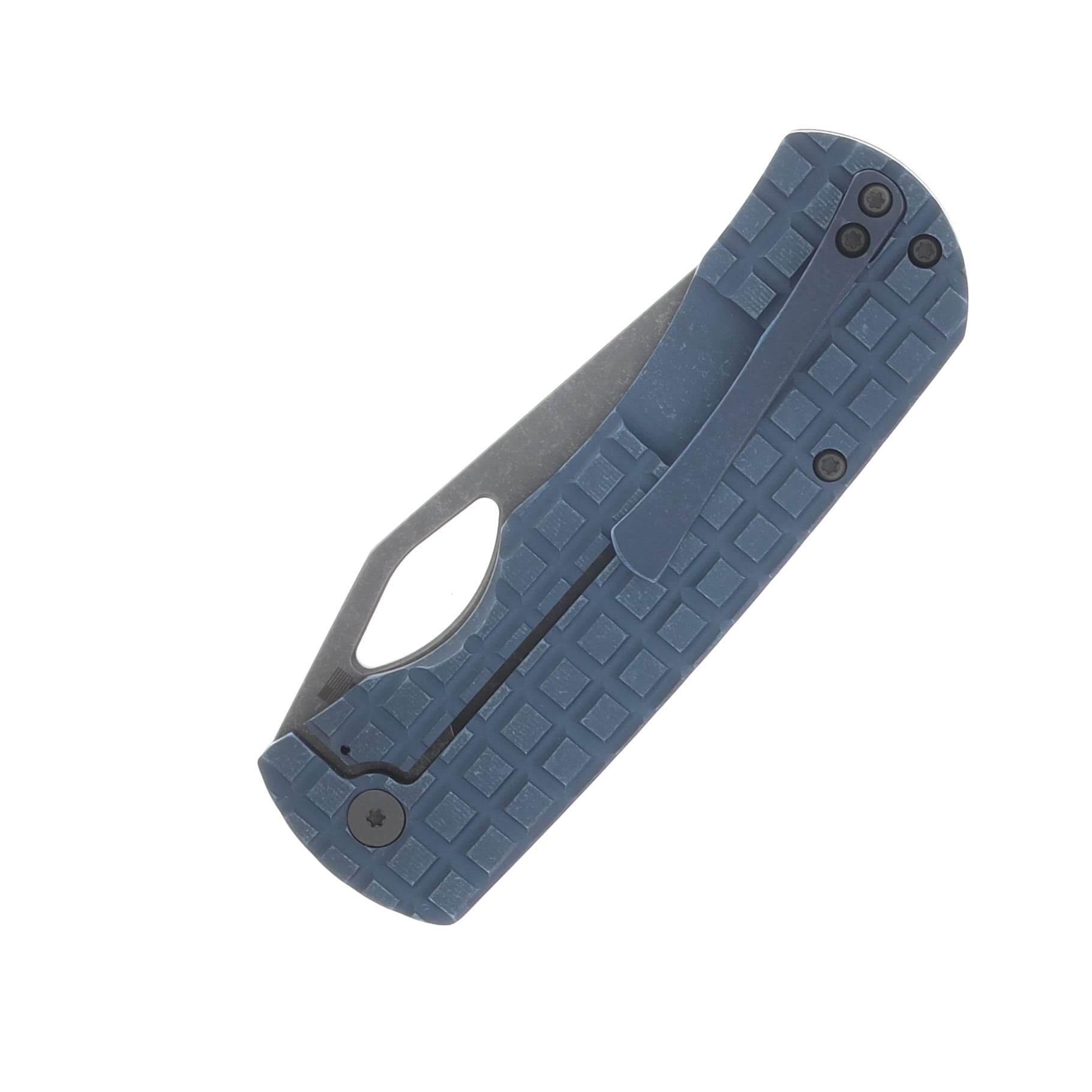 McNees Dixon Folding Knife Stonewash MagnaCut/Frag Blue Titanium with Stonewash Hardware MCDIXFGATBLSWHW View 6