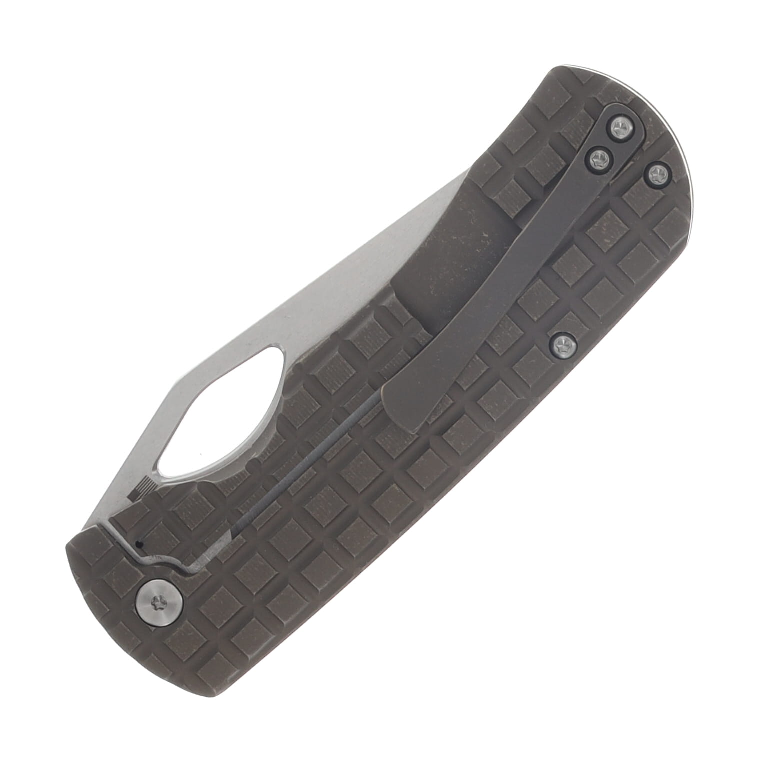 McNees Dixon Folding Knife Stonewash MagnaCut/Frag Bronze Titanium with Satin Hardware MCDIXFGATBZSATHW View 5