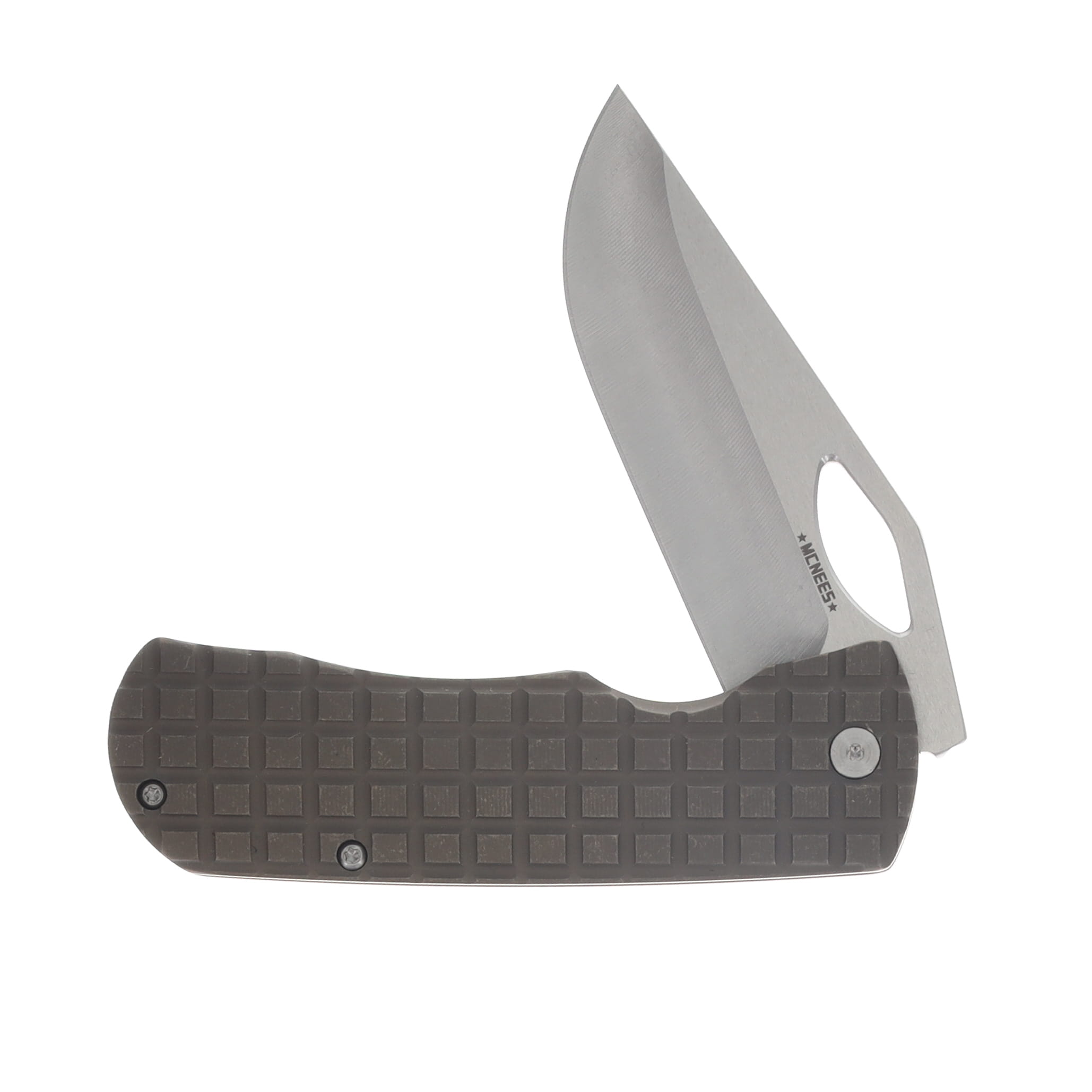 McNees Dixon Folding Knife Stonewash MagnaCut/Frag Bronze Titanium with Satin Hardware MCDIXFGATBZSATHW View 3