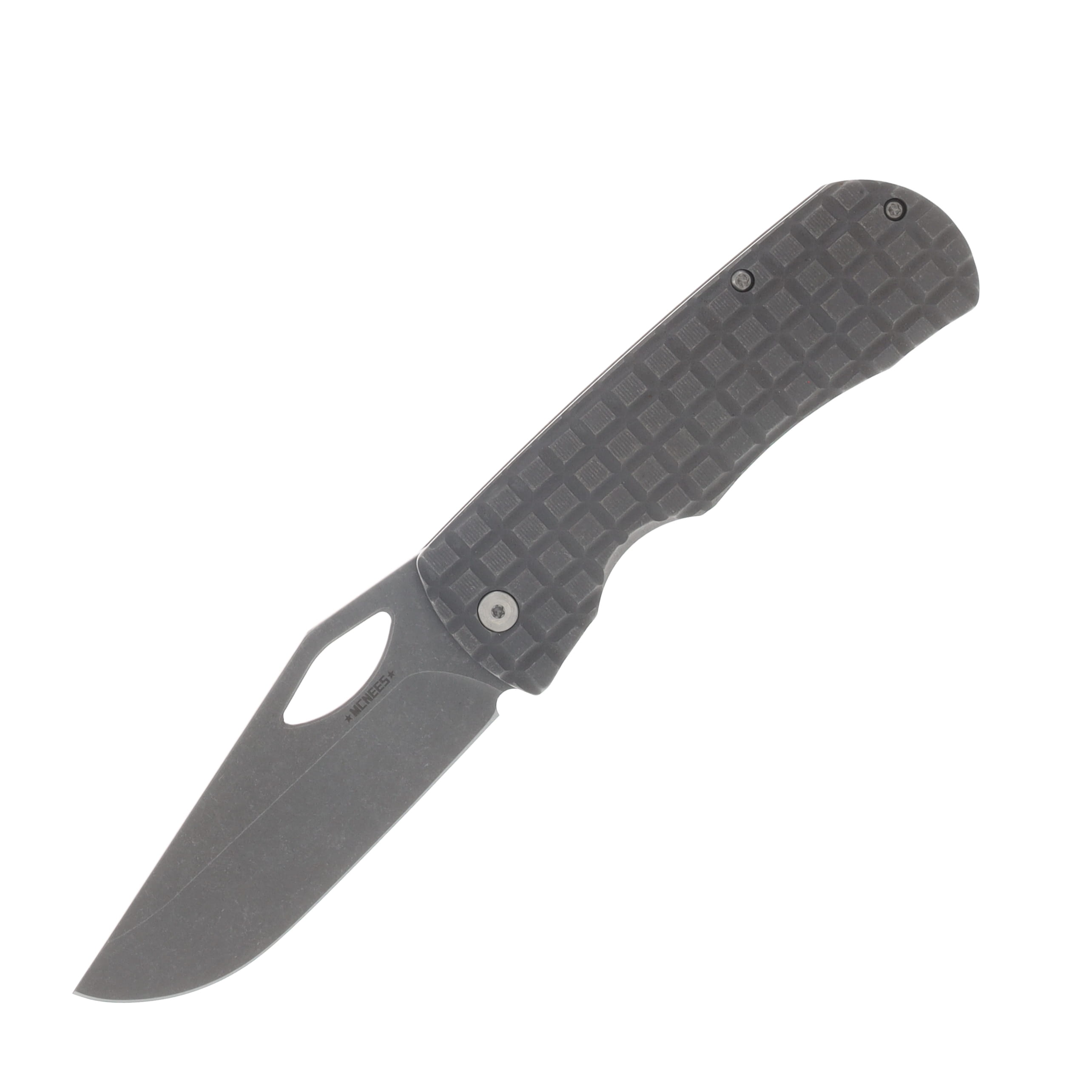 McNees Dixon Folding Knife Stonewash MagnaCut/Frag Atomic Stonewash Titanium with Satin Hardware MCDIXFGATSWSATHW View 1