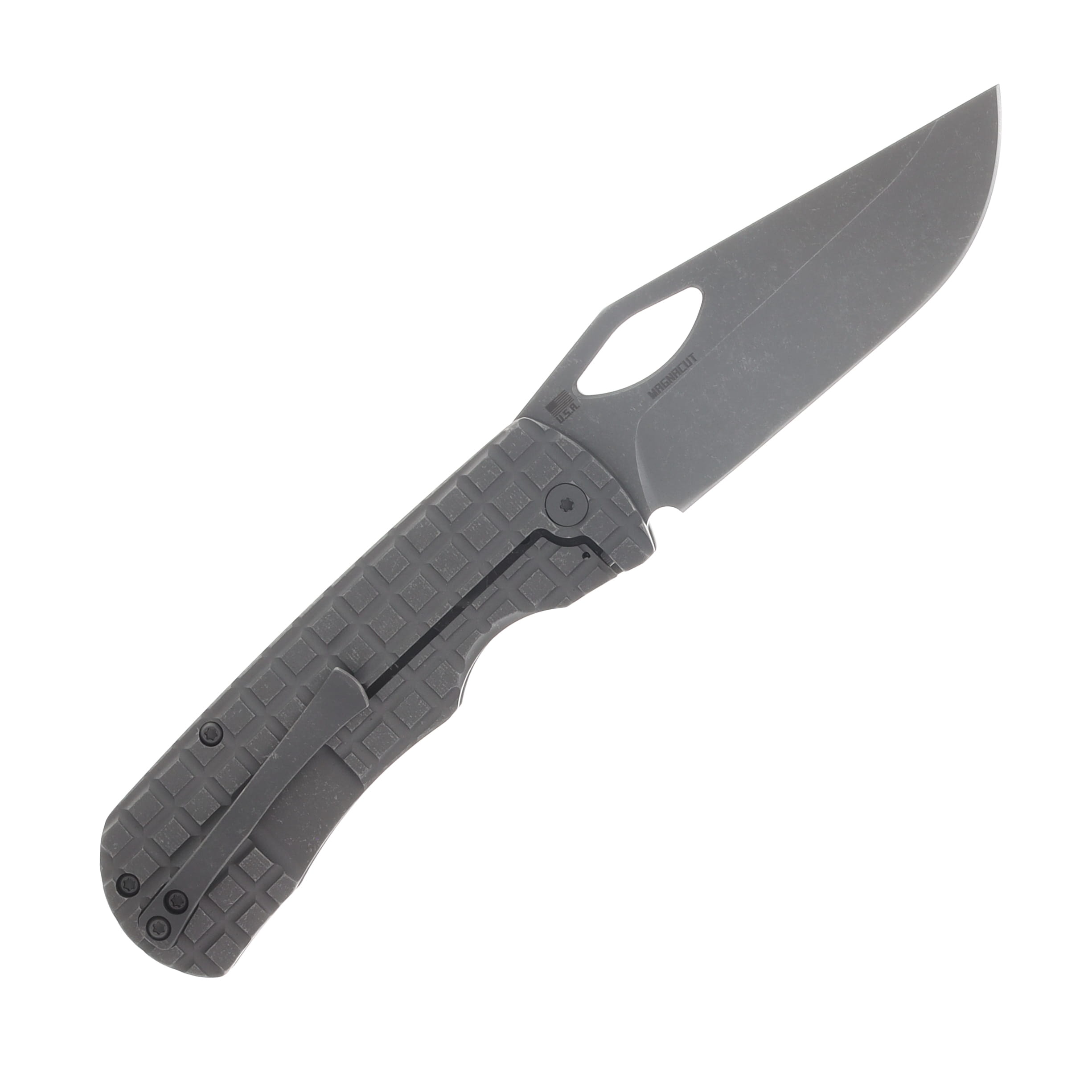 McNees Dixon Folding Knife Stonewash MagnaCut/Frag Atomic Stonewash Titanium with Stonewash Hardware MCDIXFGATSWSWHW View 2