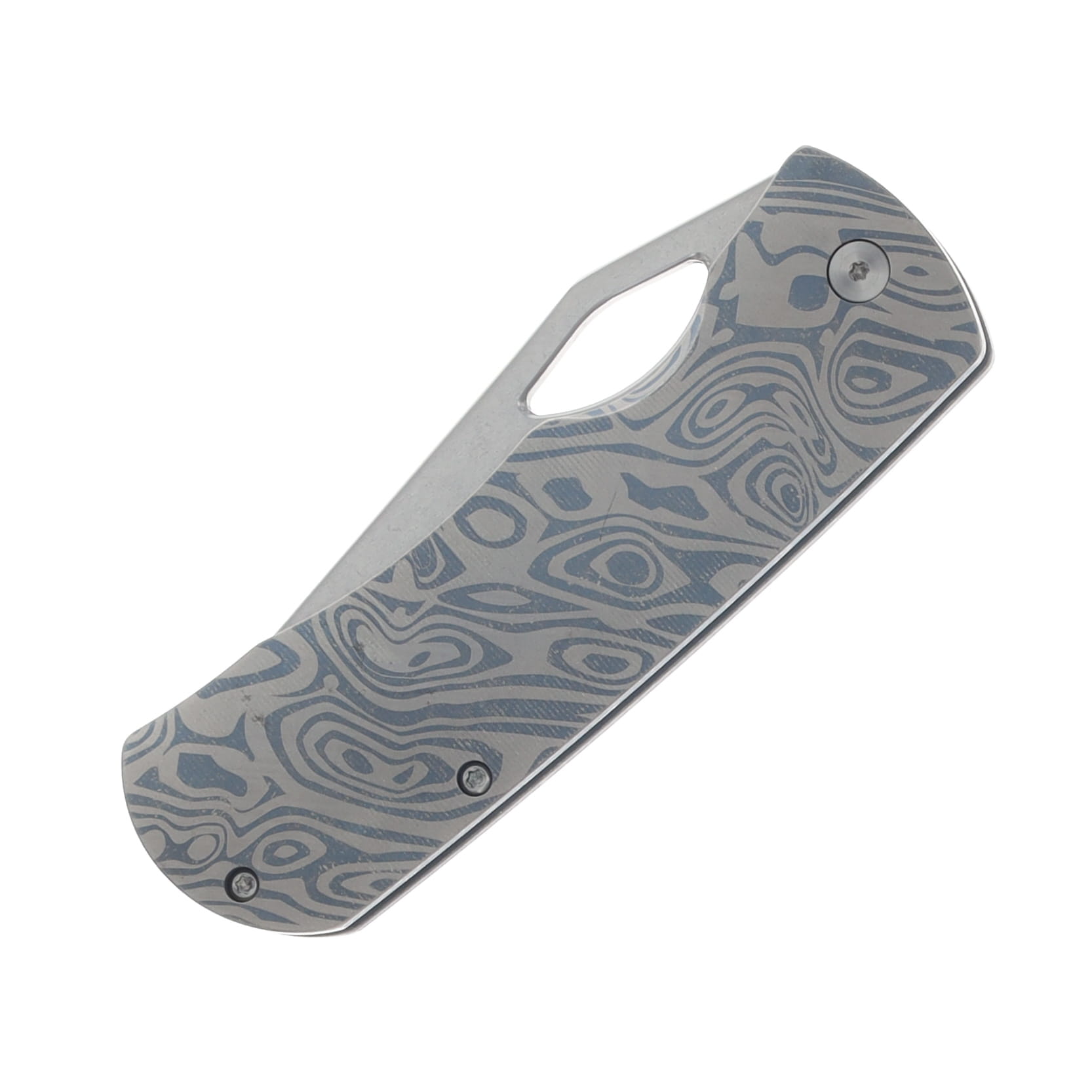 McNees Dixon Folding Knife MagnaCut/Rippled Blue Titanium with Satin Hardware MCDIXRIPATBLSATHW View 5