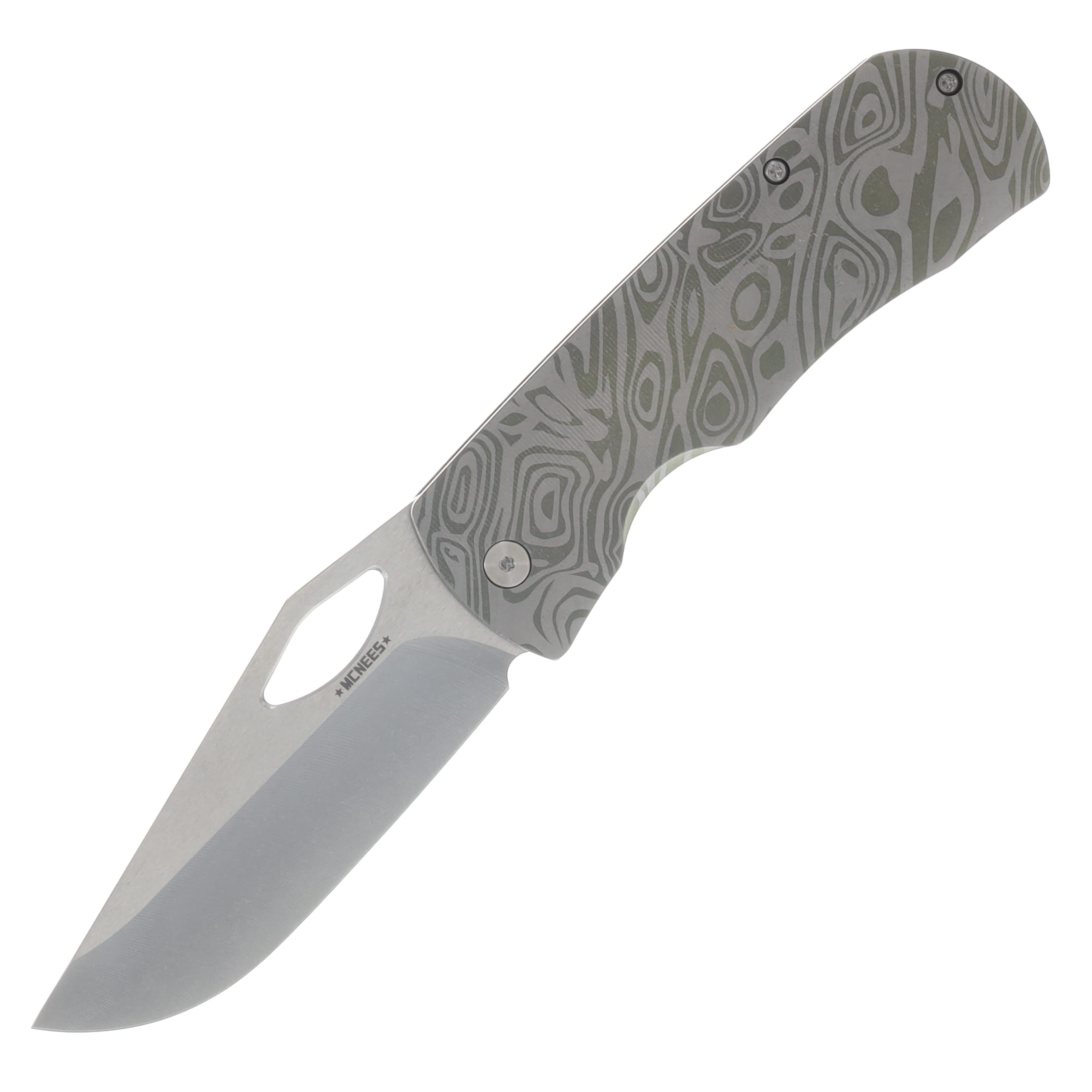 McNees Dixon Folding Knife MagnaCut/Rippled Green Titanium with Satin Hardware MCDIXRIPATGNSATHW View 1