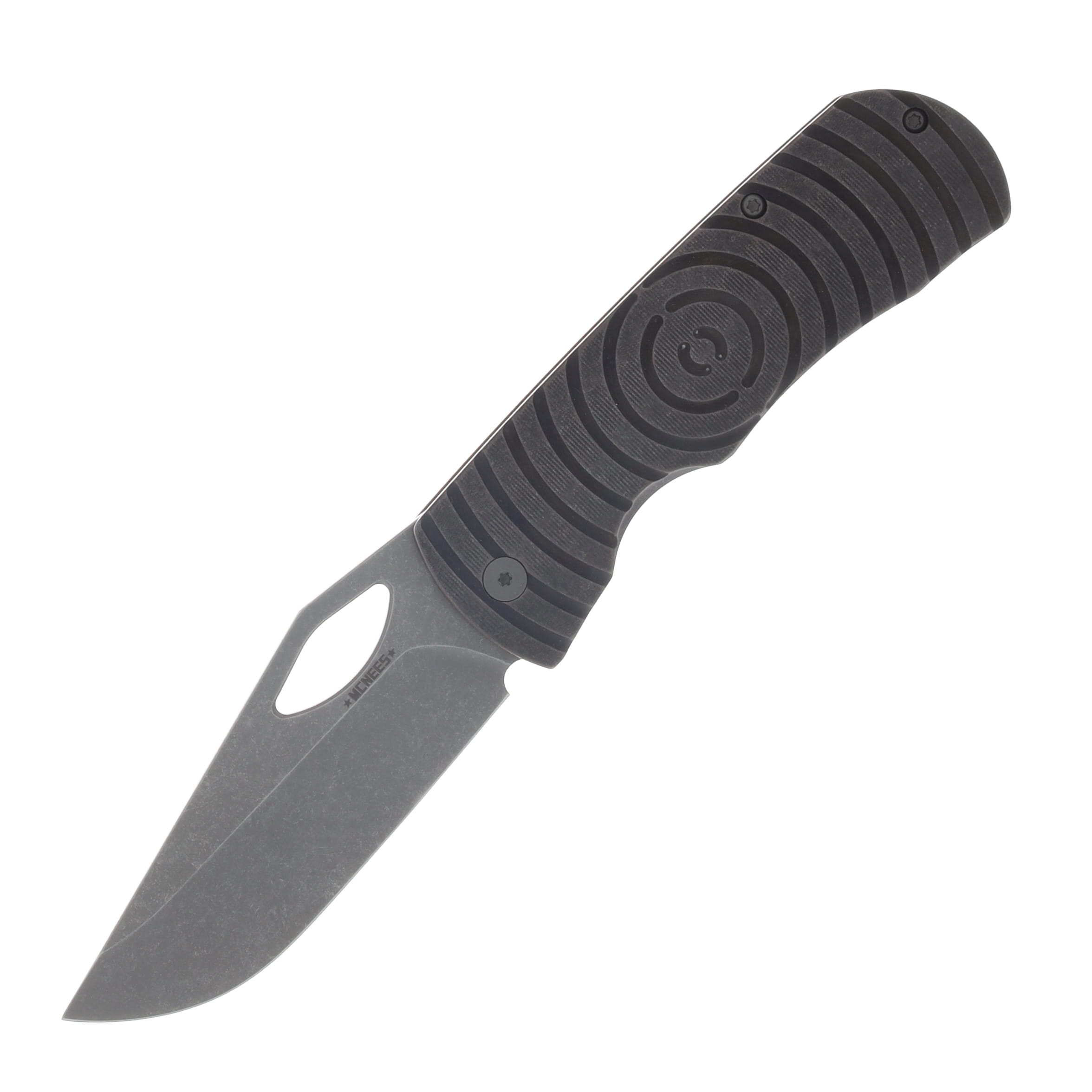 McNees Dixon Folding Knife MagnaCut/Antiqued Shockwave Titanium with Stonewash Hardware MCDIXSHOCKANTIQSWHW View 1