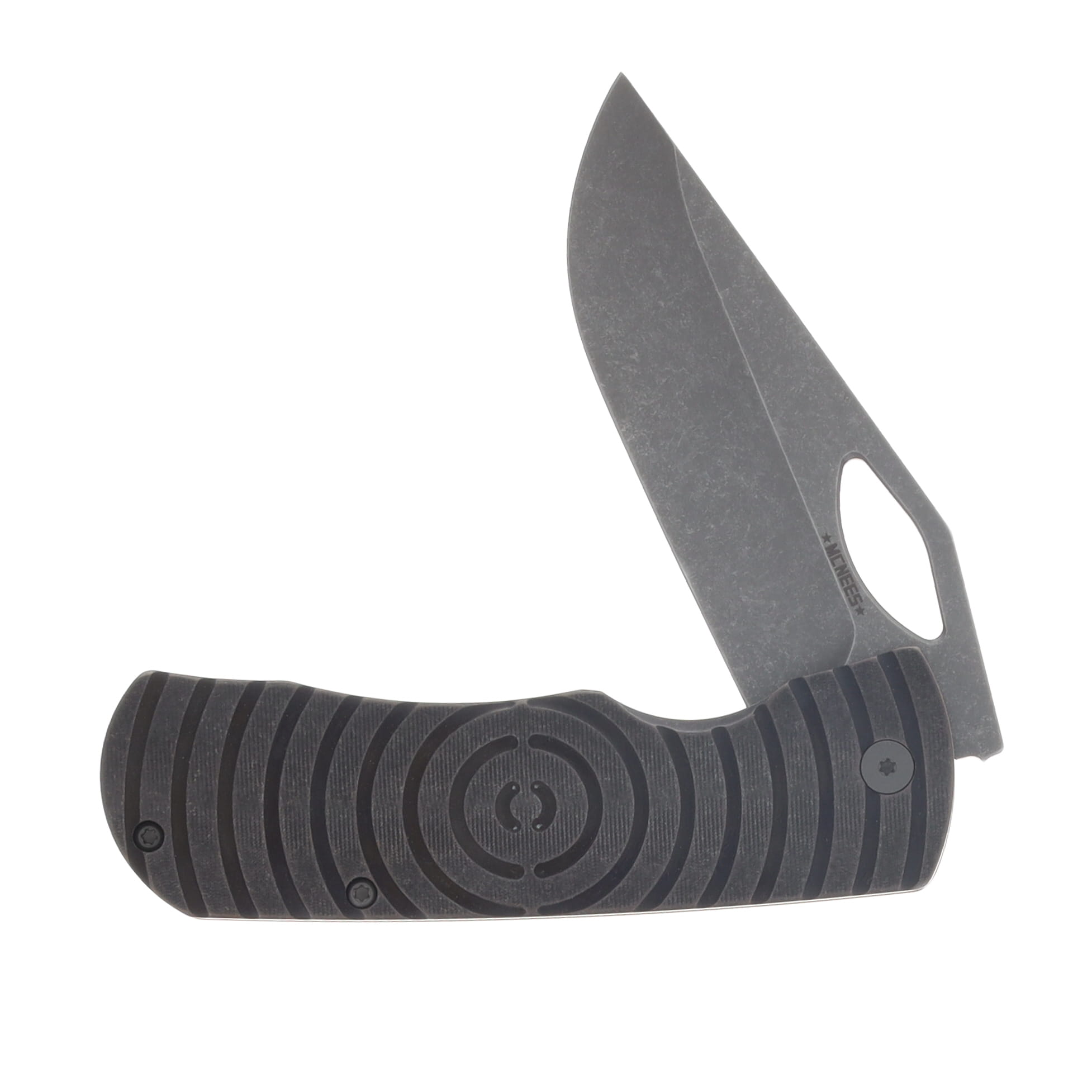 McNees Dixon Folding Knife MagnaCut/Antiqued Shockwave Titanium with Stonewash Hardware MCDIXSHOCKANTIQSWHW View 3