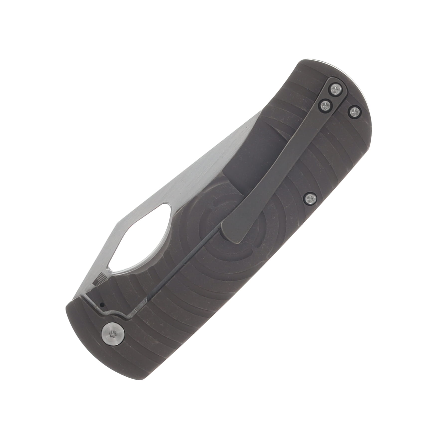 McNees Dixon Folding Knife MagnaCut/Bronze Shockwave Titanium with Satin Hardware MCDIXSHOCKATBZSATHW View 6