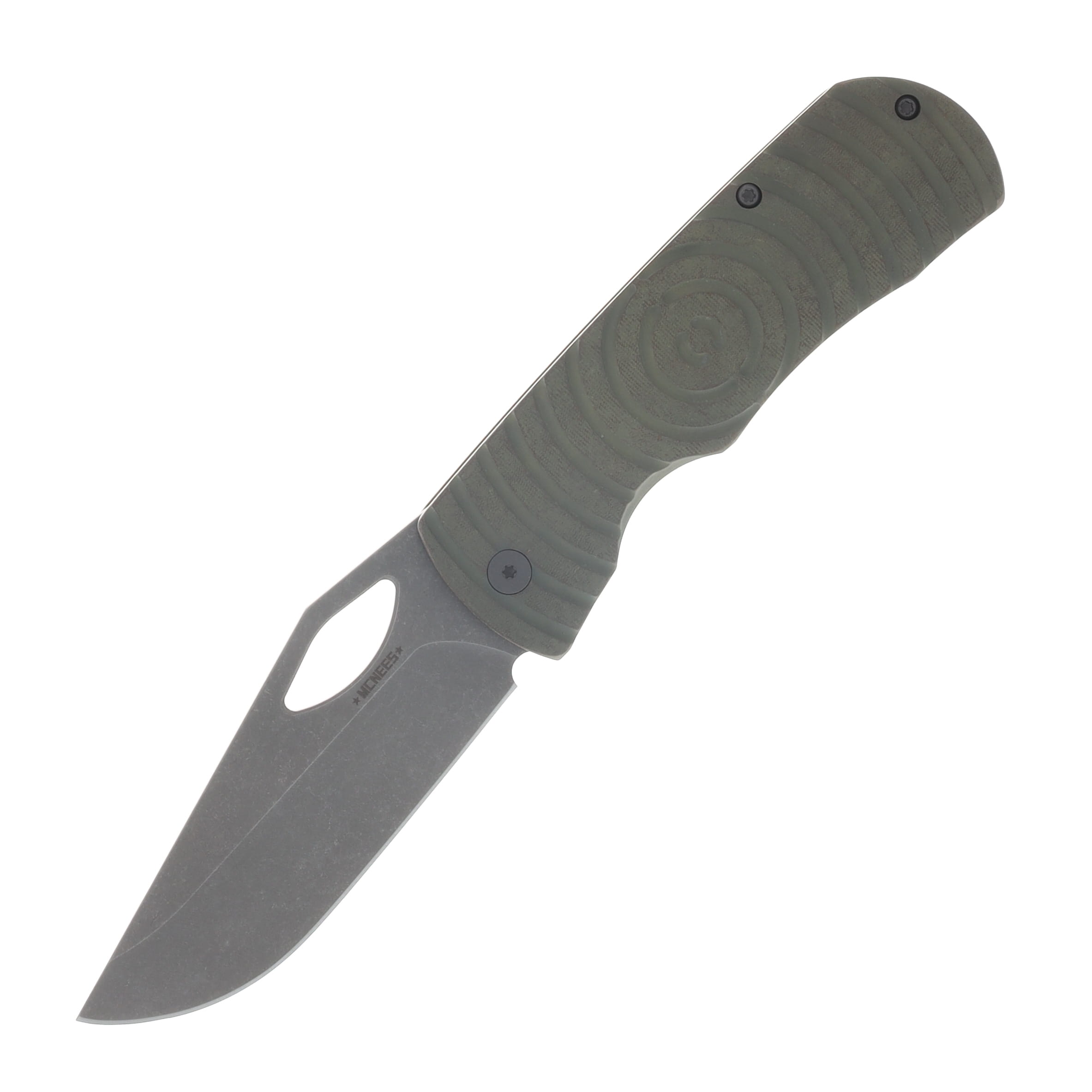 McNees Dixon Folding Knife MagnaCut/Bronzed Green Shockwave Titanium with Stonewash Hardware MCDIXSHOCKATGNBZSWHW View 1