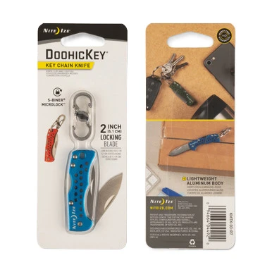 Nite Ize Doohickey Key Chain Knife Blue View 2