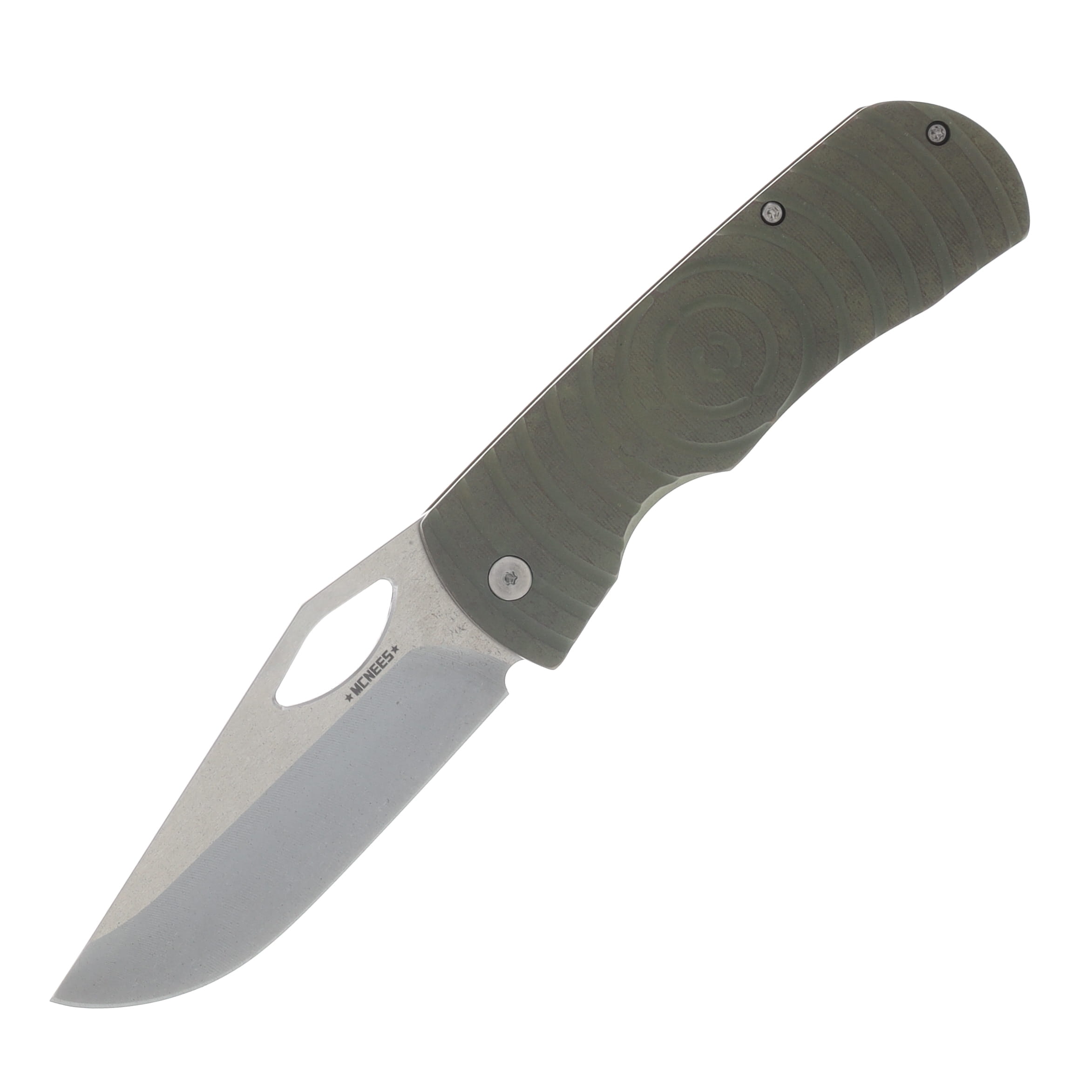 McNees Dixon Folding Knife MagnaCut/Bronzed Green Shockwave Titanium with Satin Hardware MCDIXSHOCKTGNBZSATHW View 1
