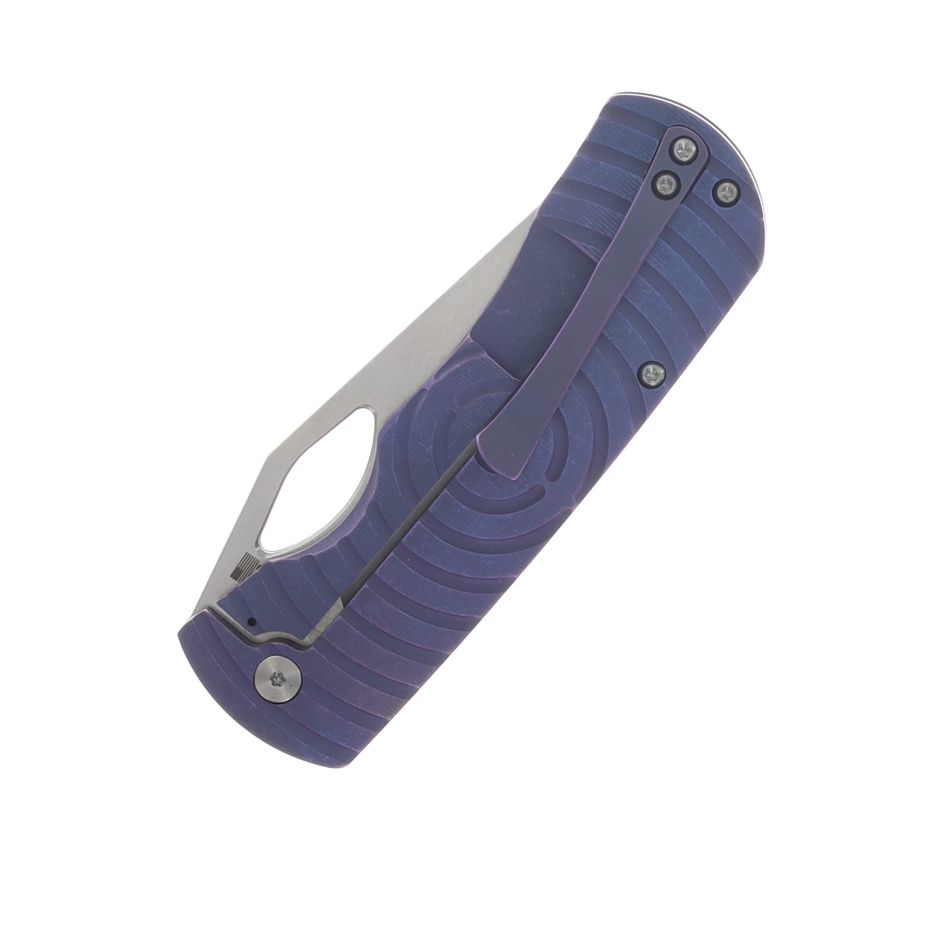 McNees Dixon Folding Knife MagnaCut/Violet Shockwave Titanium with Satin Hardware MCDIXSHOCKATVIOSATHW View 6