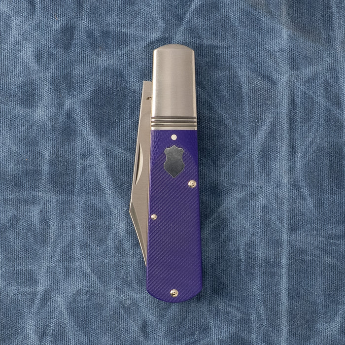 Jack Wolf Gateway Barlow Slipjoint Folding Knife Satin/Purple Sawcut G-10 GW-BAR-02-G10-PUR-SAW View 9