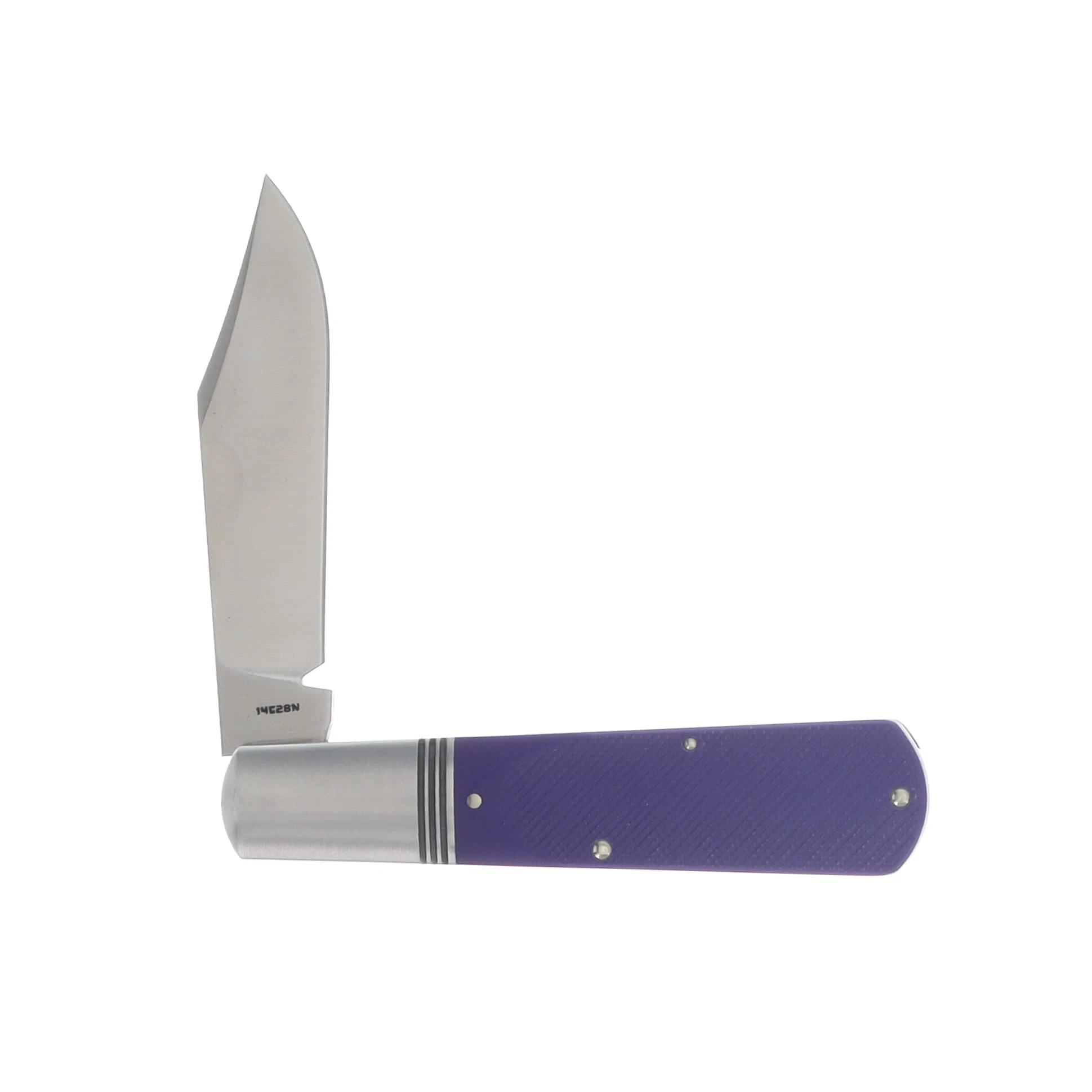 Jack Wolf Gateway Barlow Slipjoint Folding Knife Satin/Purple Sawcut G-10 GW-BAR-02-G10-PUR-SAW View 4