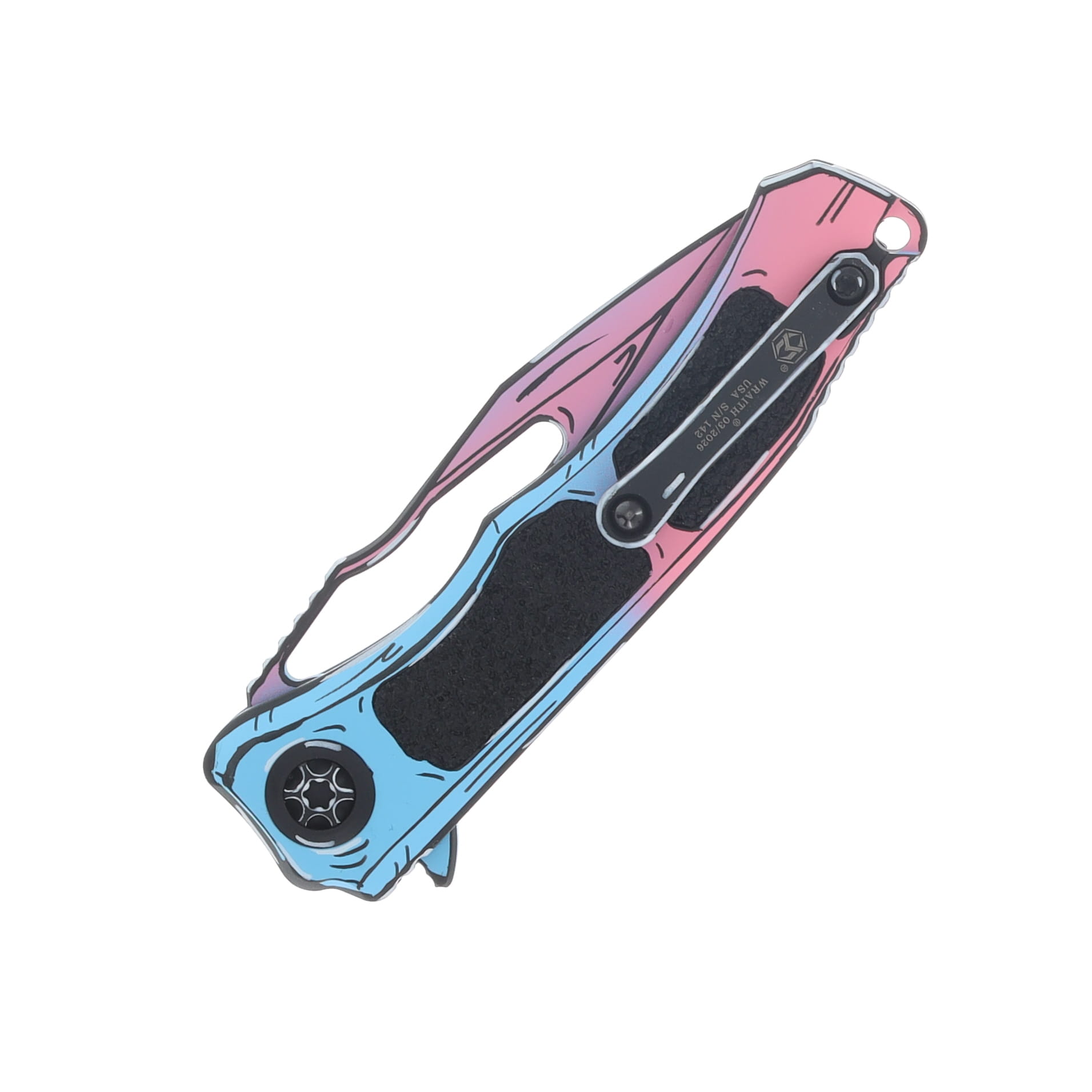 Heretic Wraith V4 Button Lock Folding Knife Cel Shade Cotton Candy