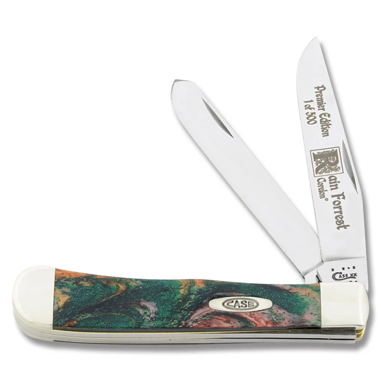 Case Rain Forest Corelon Trapper Folding Knife CA9254RF View 1