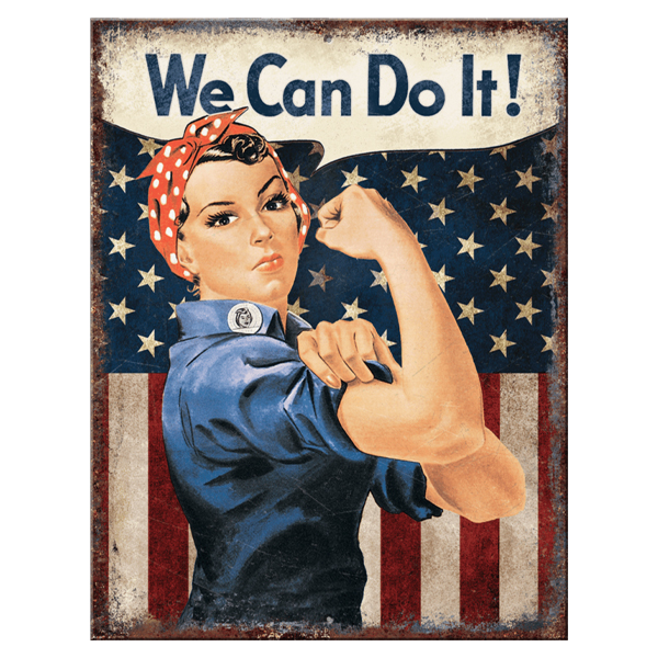 SH Rosie the Riveter We Can Do It Tin Sign SG7201 View 1