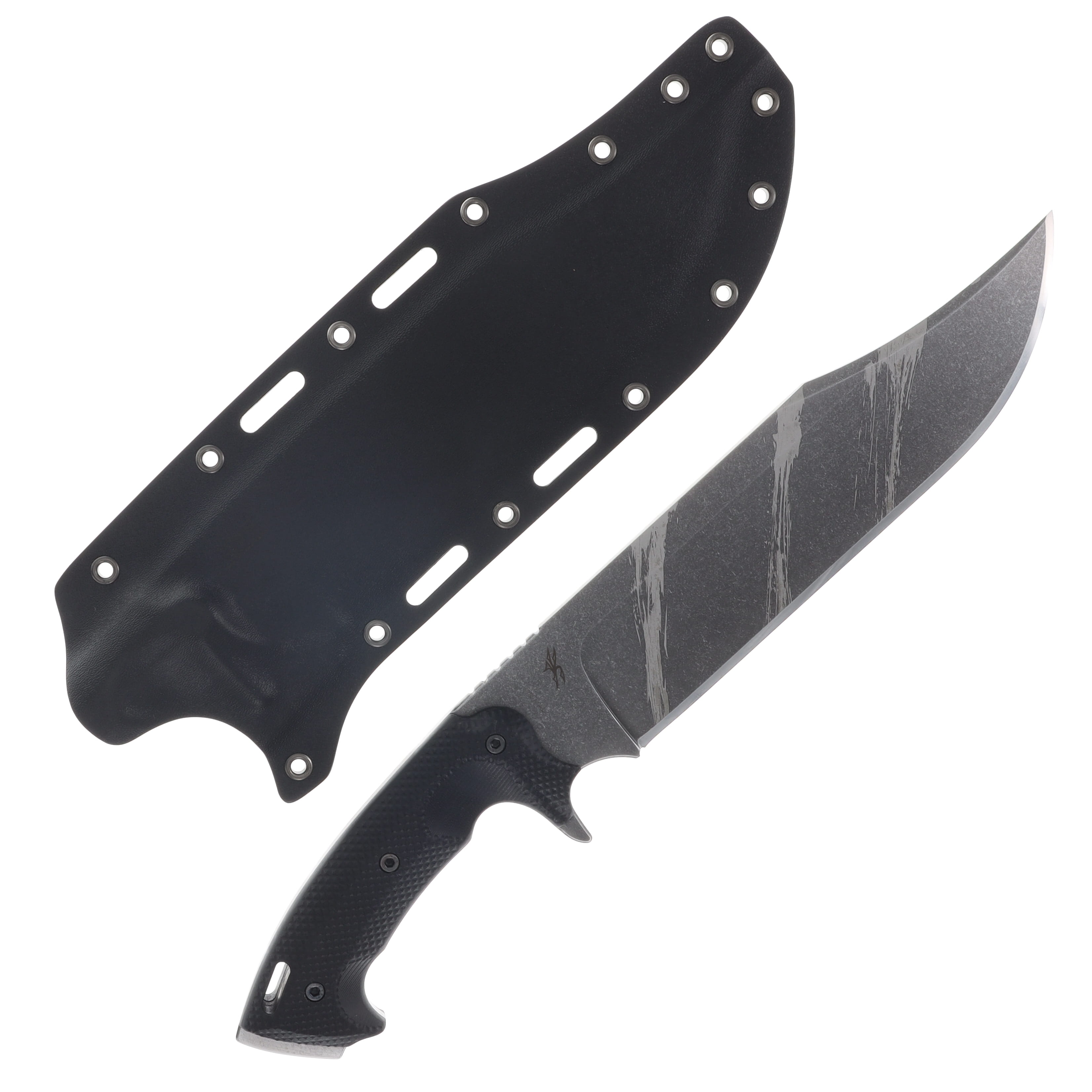 Work Tuff Gear Primal Fixed Blade Knife Tiger Stripe K329/Black Gator Grip G-10 with Black Kydex Sheath TB-K329 View 2