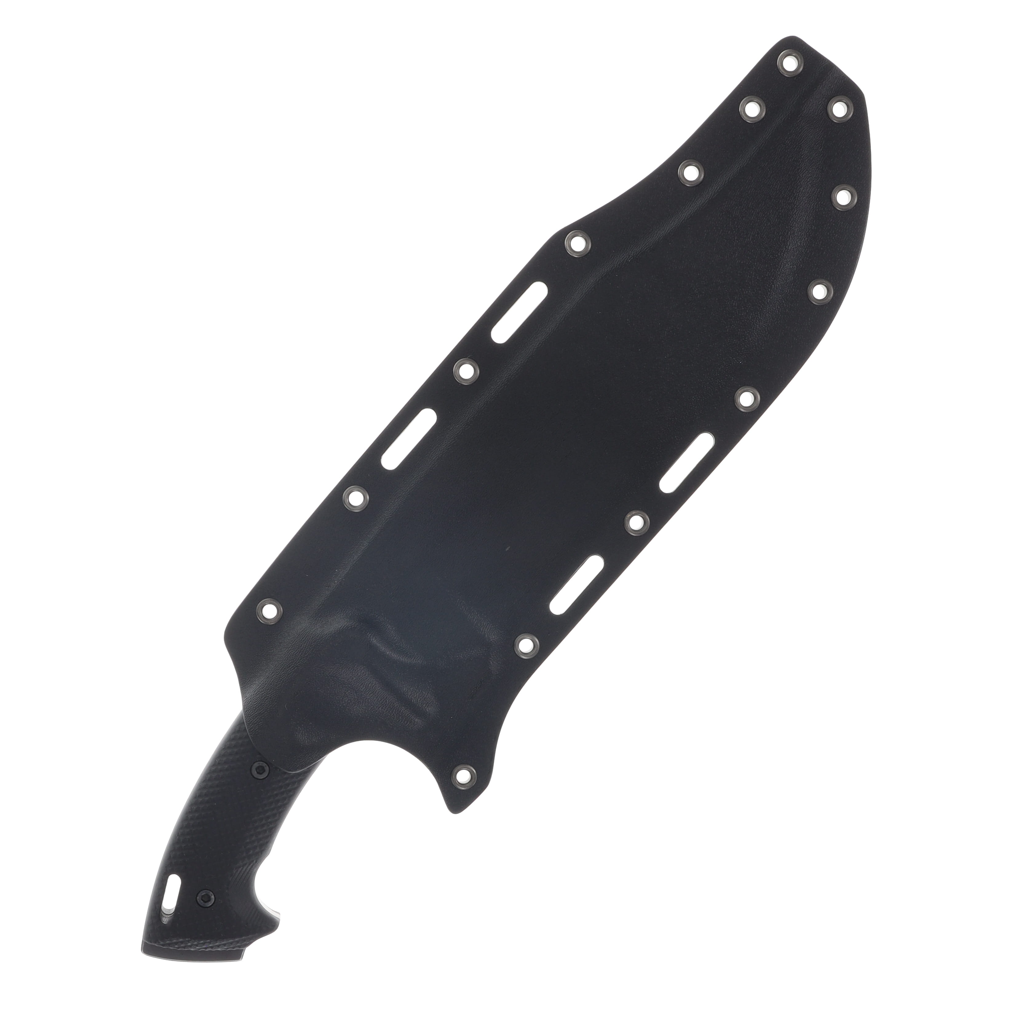 Work Tuff Gear Primal Fixed Blade Knife Satin K329/Black Gator Grip G-10 with Black Kydex Sheath SB-K329 View 3