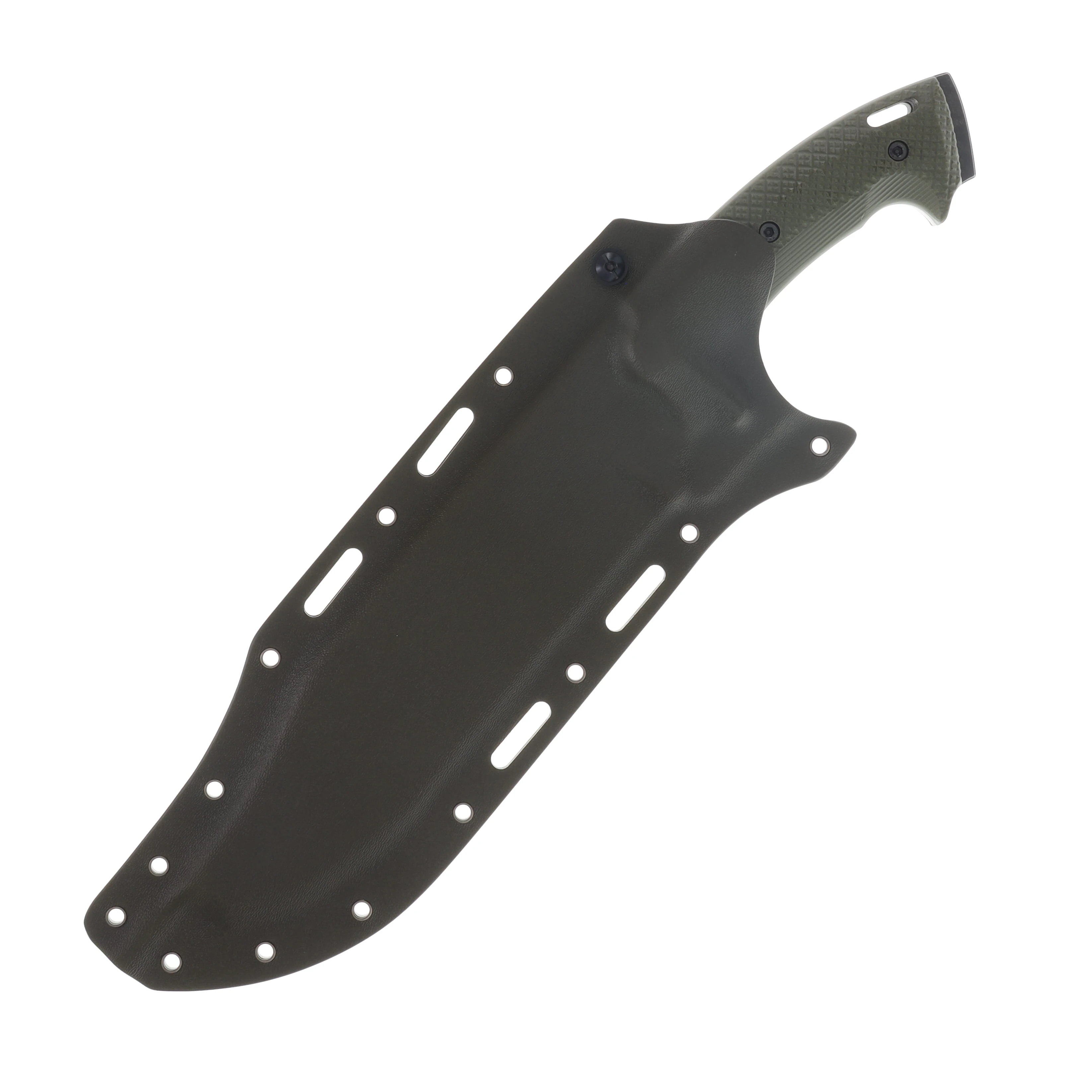 Work Tuff Gear Primal Fixed Blade Knife Apocalyptic K329/OD Green Gator Grip G-10 with OD Green Kydex Sheath AG-K329 View 4
