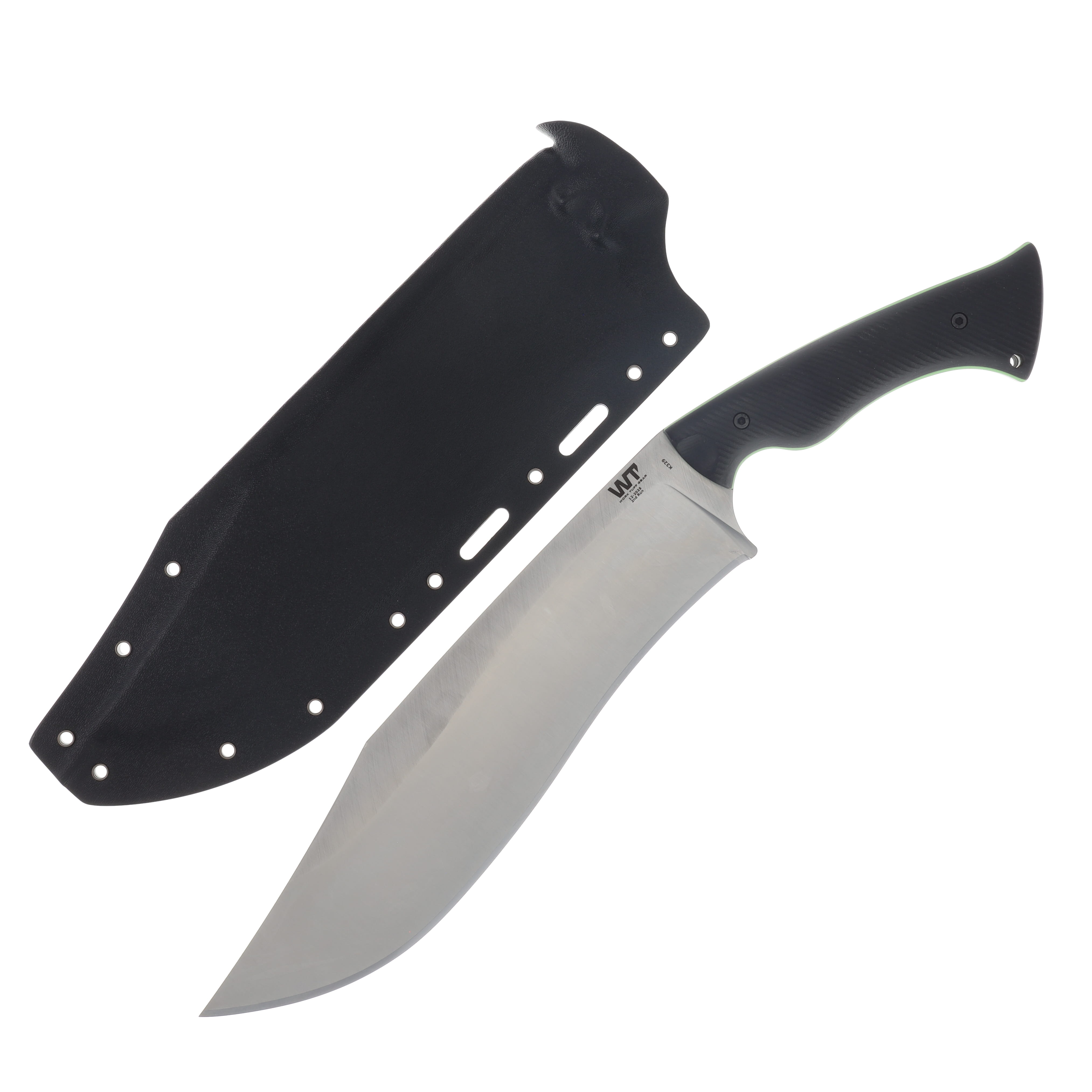 Work Tuff Gear Night Hunter Gen 2 Fixed Blade Knife Satin K329/Black G-10 with Neon Green Liner SBG-K329 View 1