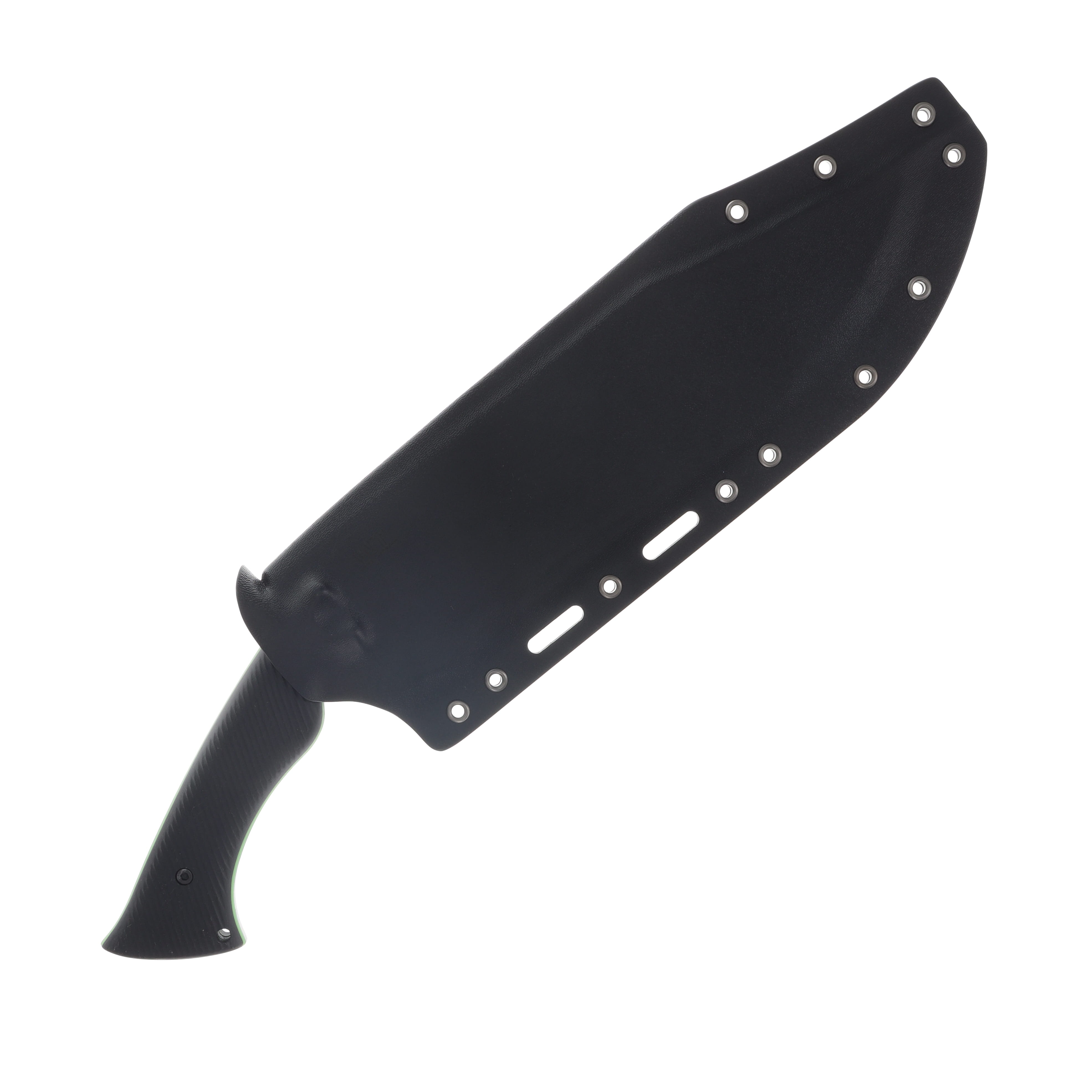 Work Tuff Gear Night Hunter Gen 2 Fixed Blade Knife Tiger Stripe K329/Black G-10 with Neon Green Liner TBG-K329 View 3