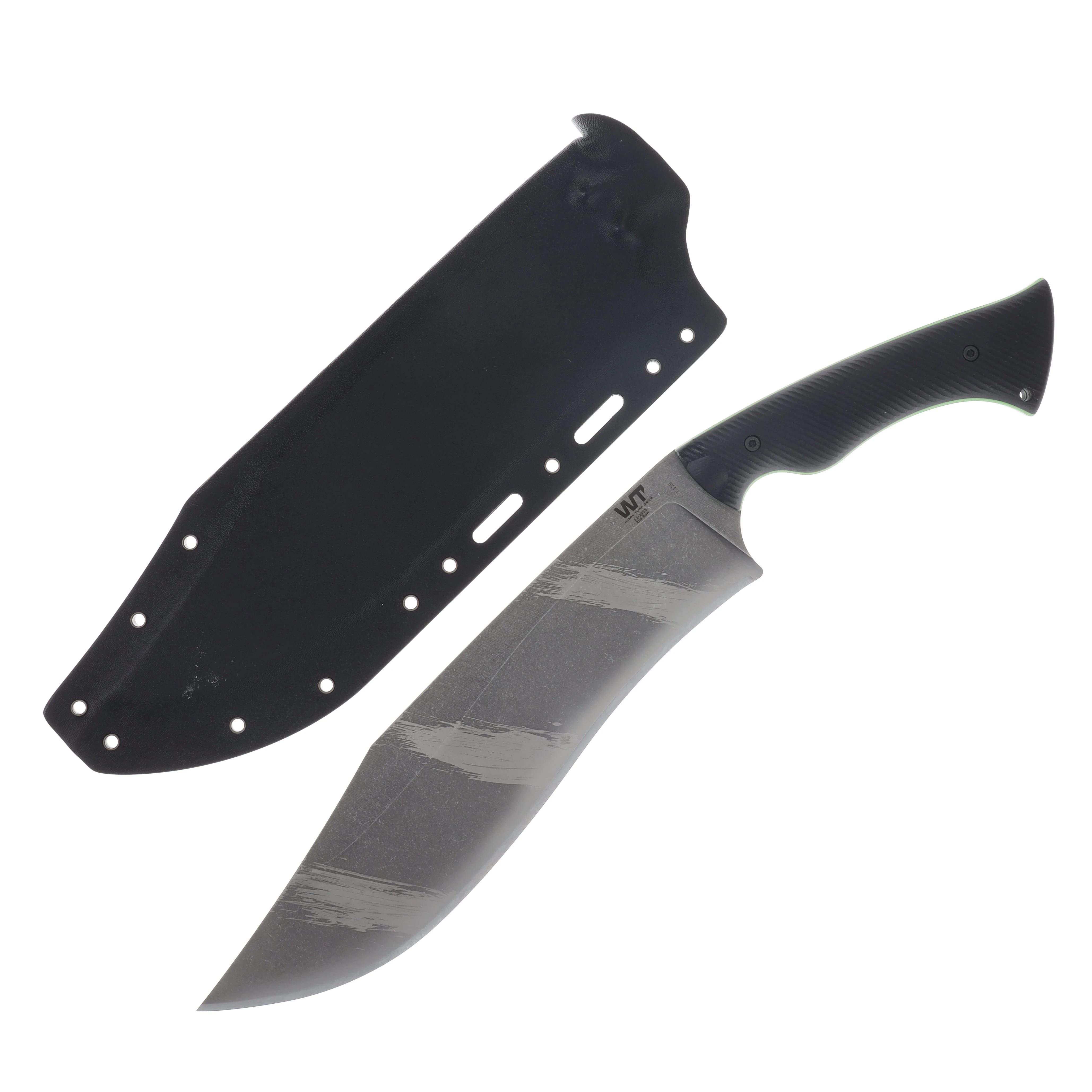 Work Tuff Gear Night Hunter Gen 2 Fixed Blade Knife Tiger Stripe K329/Black G-10 with Neon Green Liner TBG-K329 View 1