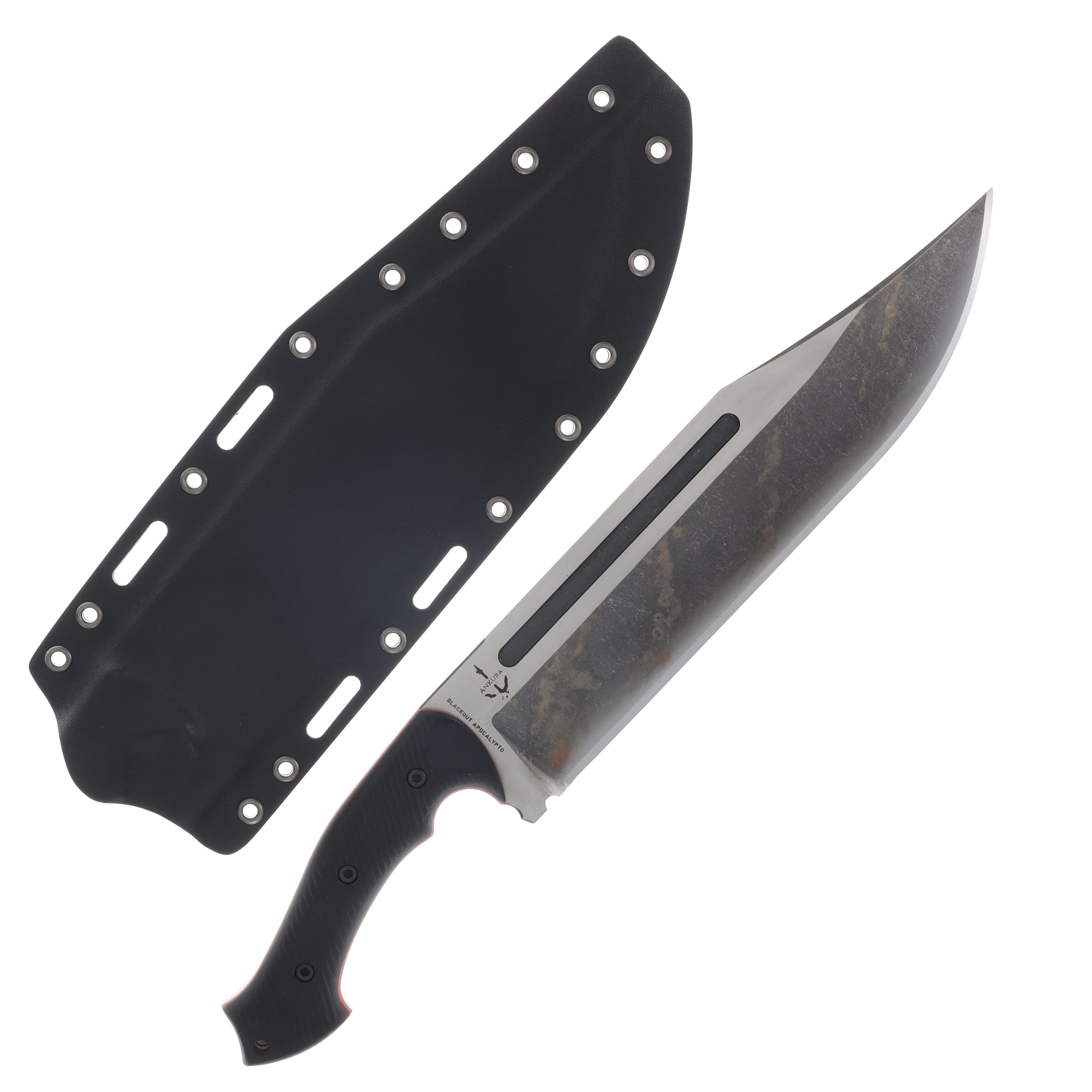 Work Tuff Gear Blackout Apocalypto Fixed Blade Knife Two-Tone Copper Washed K329/Black G-10 with Black Kydex Sheath CB-K329 View 2