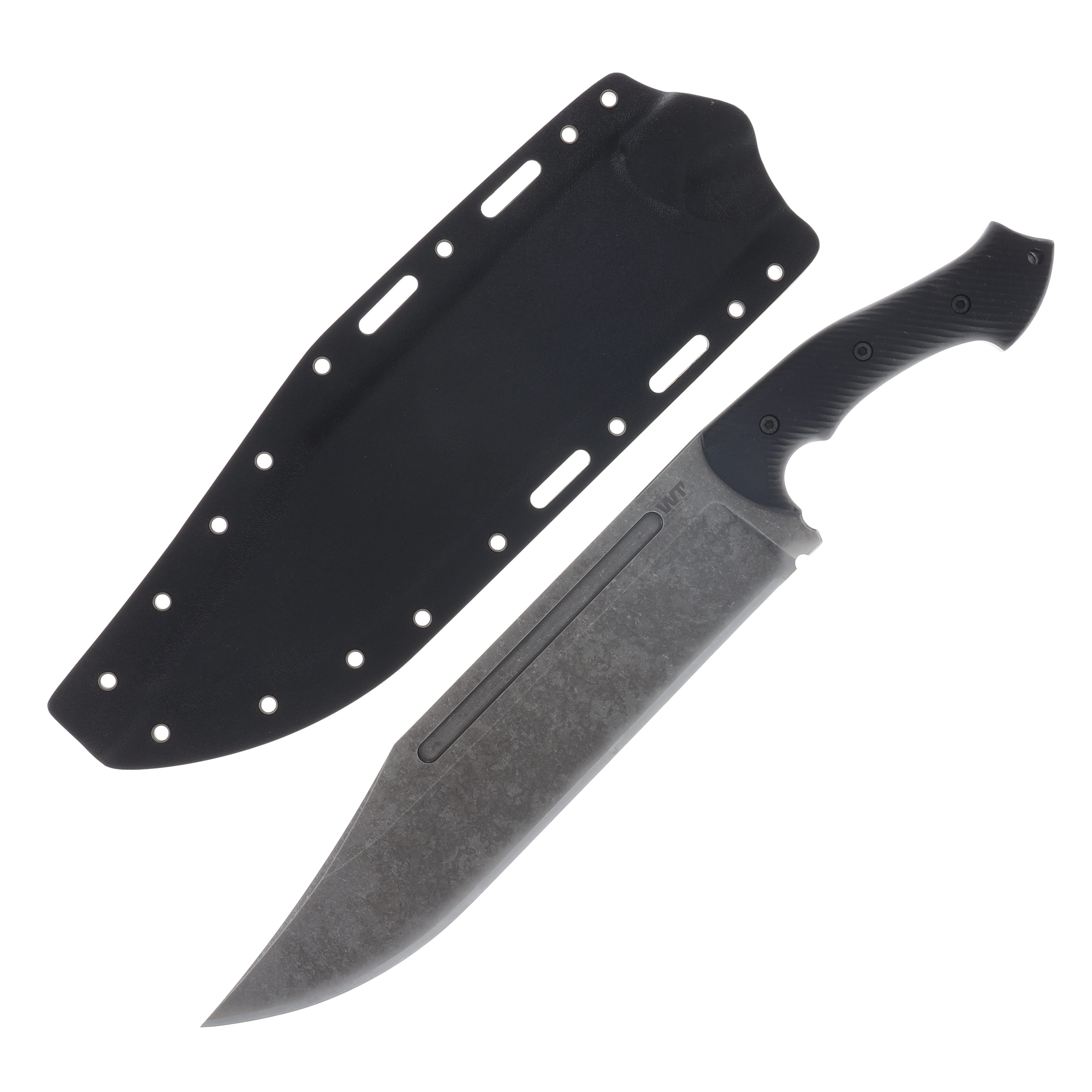 Work Tuff Gear Blackout Apocalypto Fixed Blade Knife Ghost Apocalyptic K329/Black G-10 with Black Kydex Sheath GB-K329 View 1