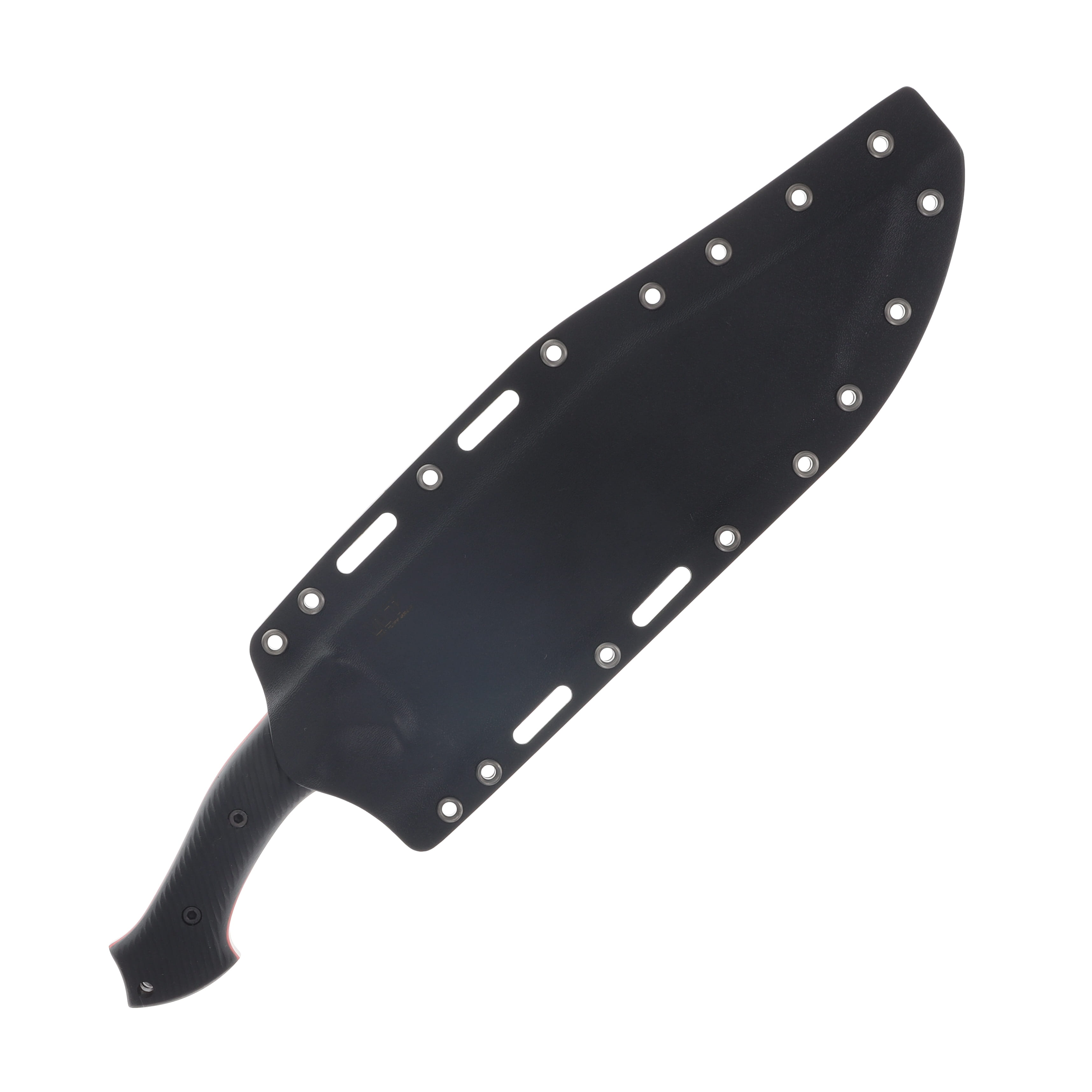 Work Tuff Gear Blackout Apocalypto Fixed Blade Knife Apocalyptic K329/Black G-10 with Red Liner ABR-K329 View 3
