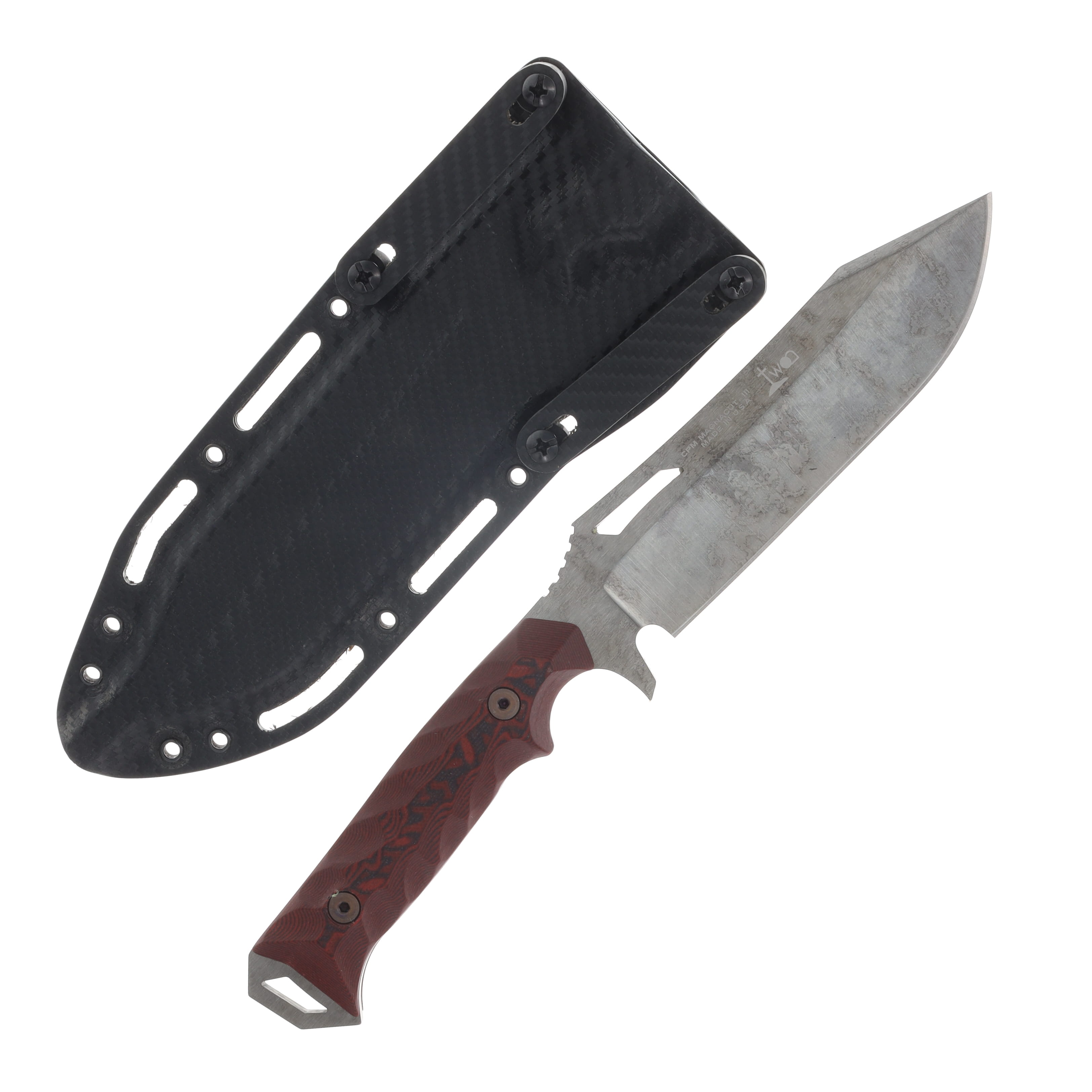 Dawson Shepard XL CPM Magnacut Monsoon finish Black/Red G10 DW83755 View 2