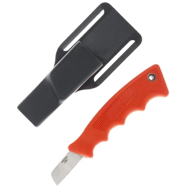 Bear & Son Powergrip Utility Fixed Blade Knife Orange View 1