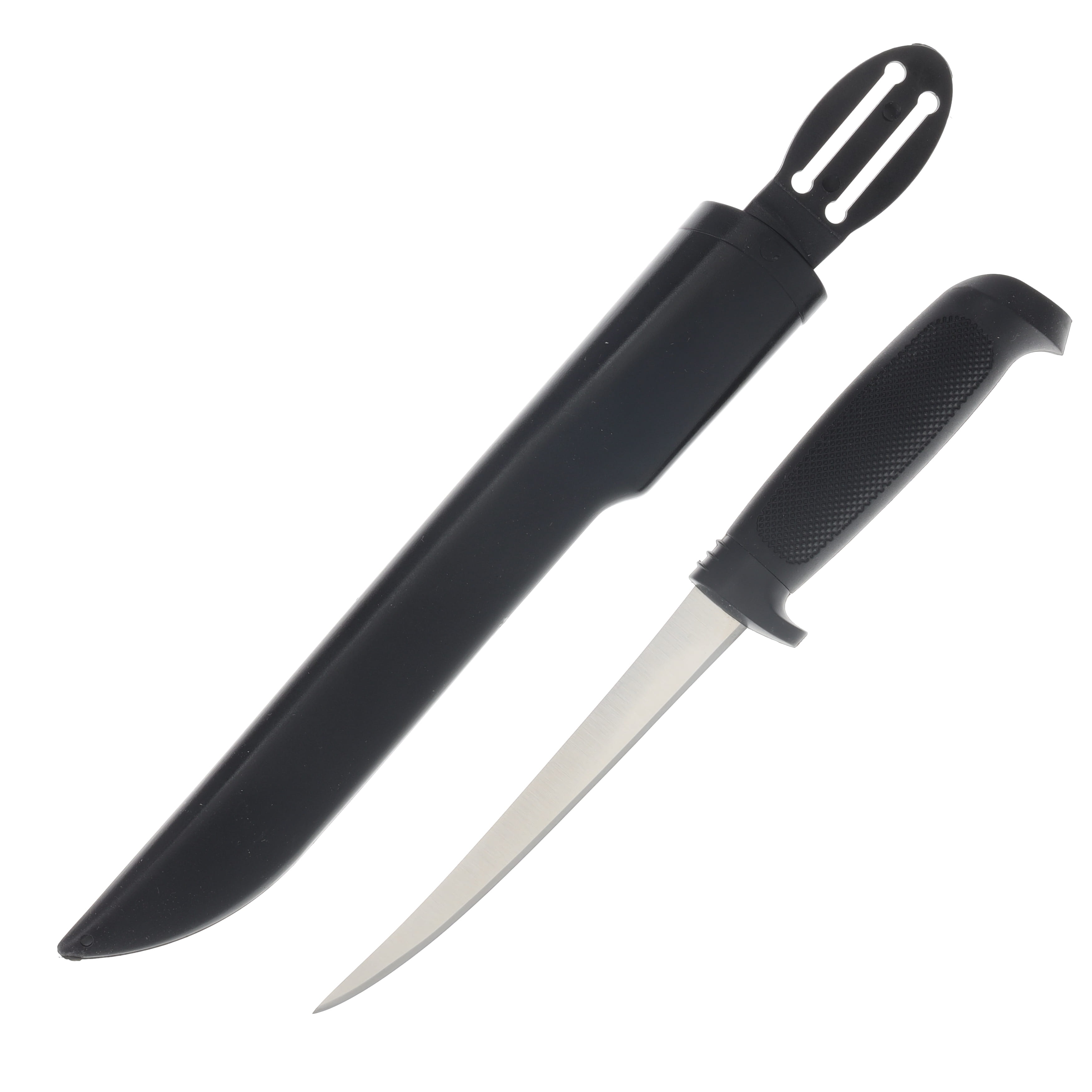 Marttiini Basic 6in Fillet Knife Black Textured Rubber Handle W/Sheath MN827010 View 2