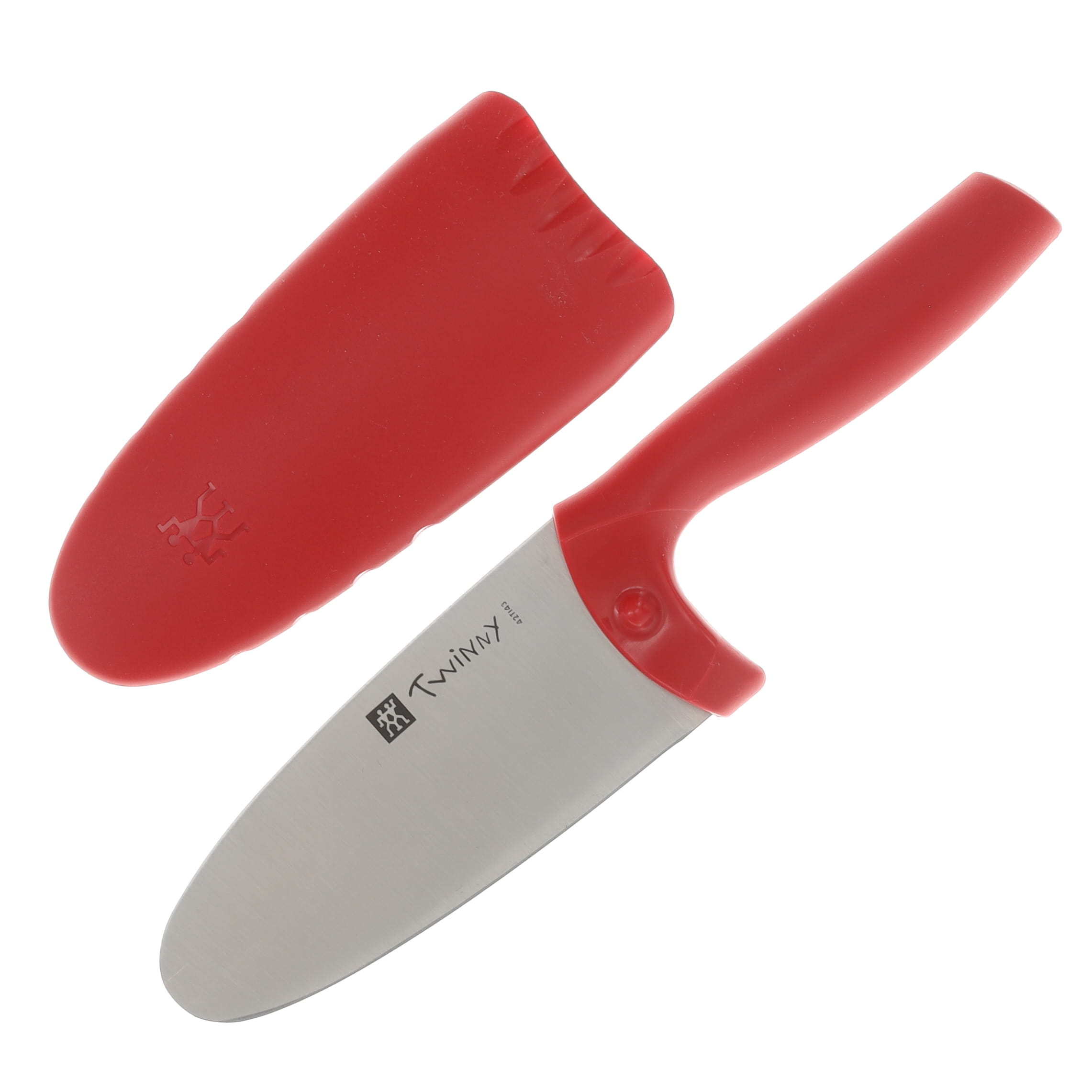 Henckels Twinny Kids Chefs Knife Red 4in Plain Satin Chefs 1009473 View 1