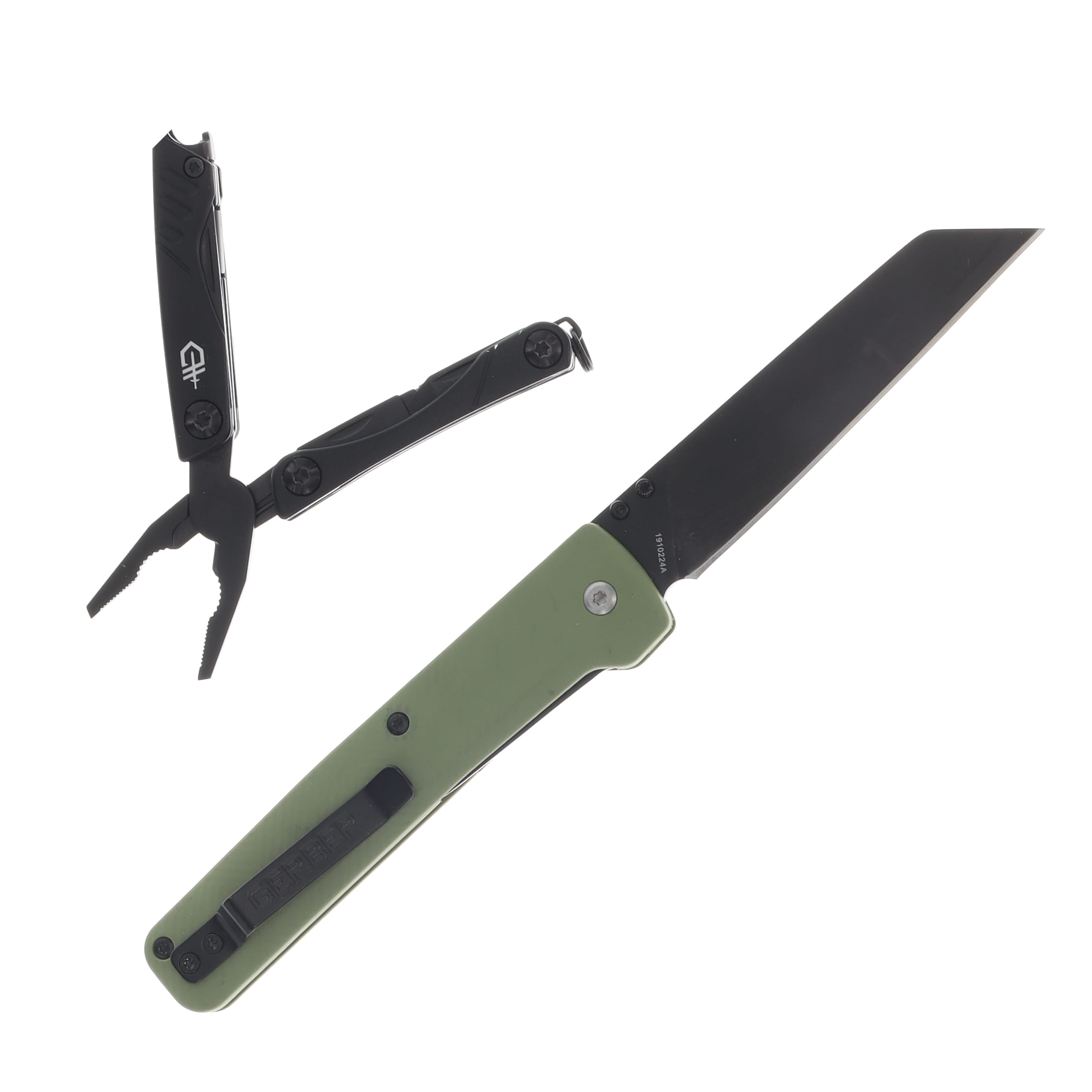 Gerber Pledge Folding Knife Green and Black Dime Multi-Tool Combo G1073033 View 2