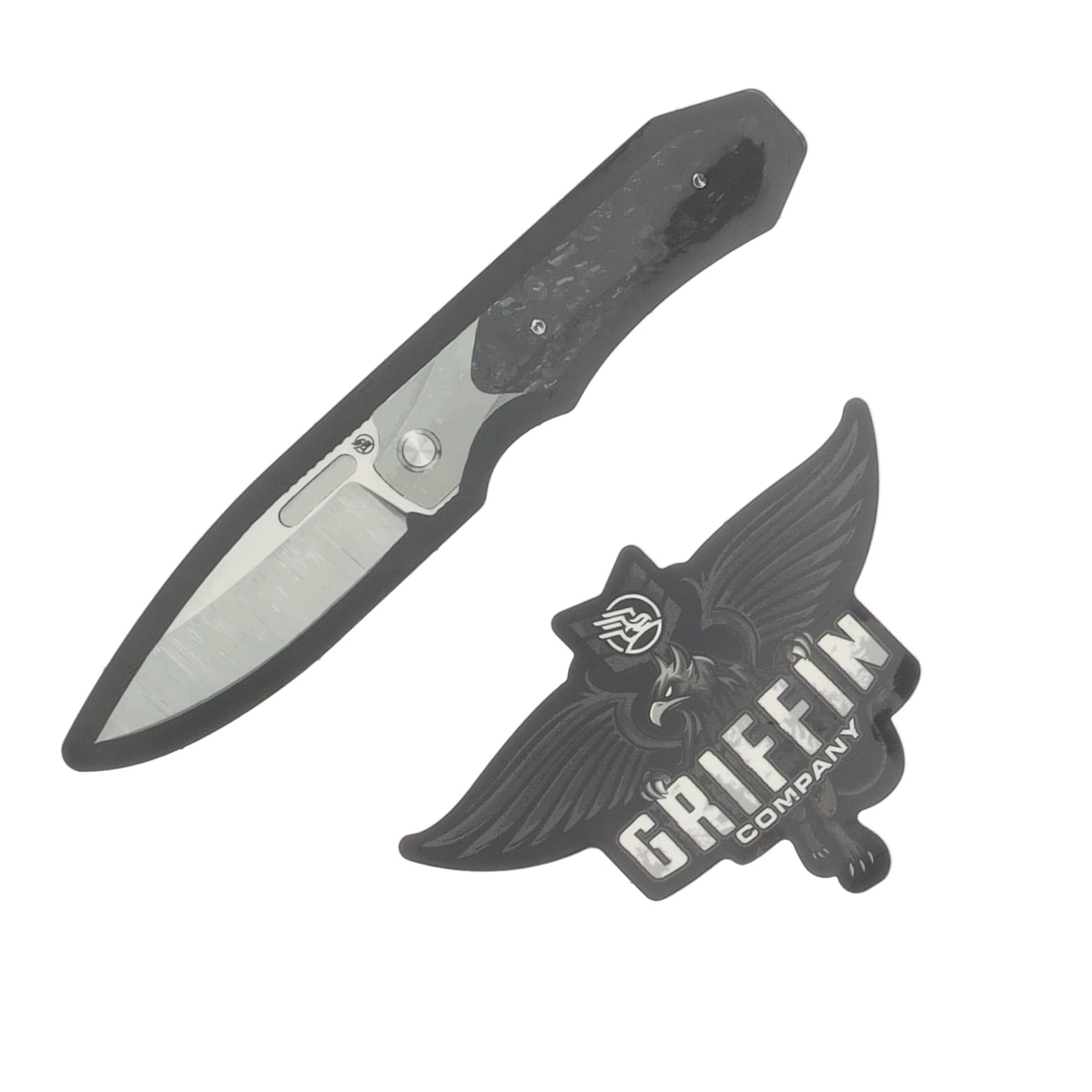 Griffin X Series Bolster Lock Folding Knife Light Stonewash Magnacut/Light Stonewash Titanium with Ultem Inlay GRIFFXSERIESLSWUI View 7