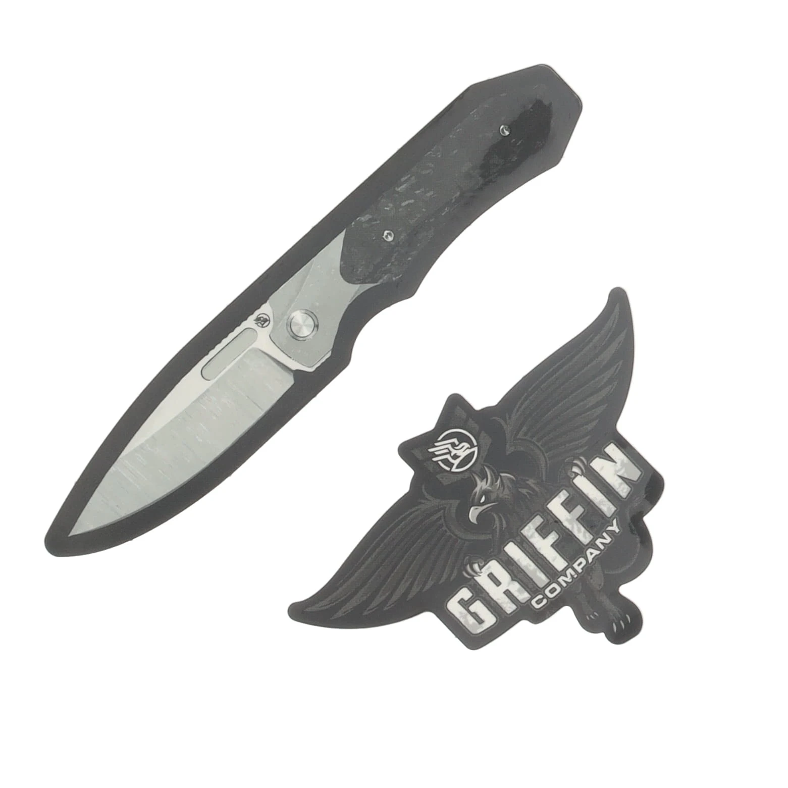 Griffin X Series Bolster Lock Folding Knife Black PVD Magnacut/Black PVD Titanium with Jade G-10 Inlay GRIFFXSERIESBWBG10I View 7