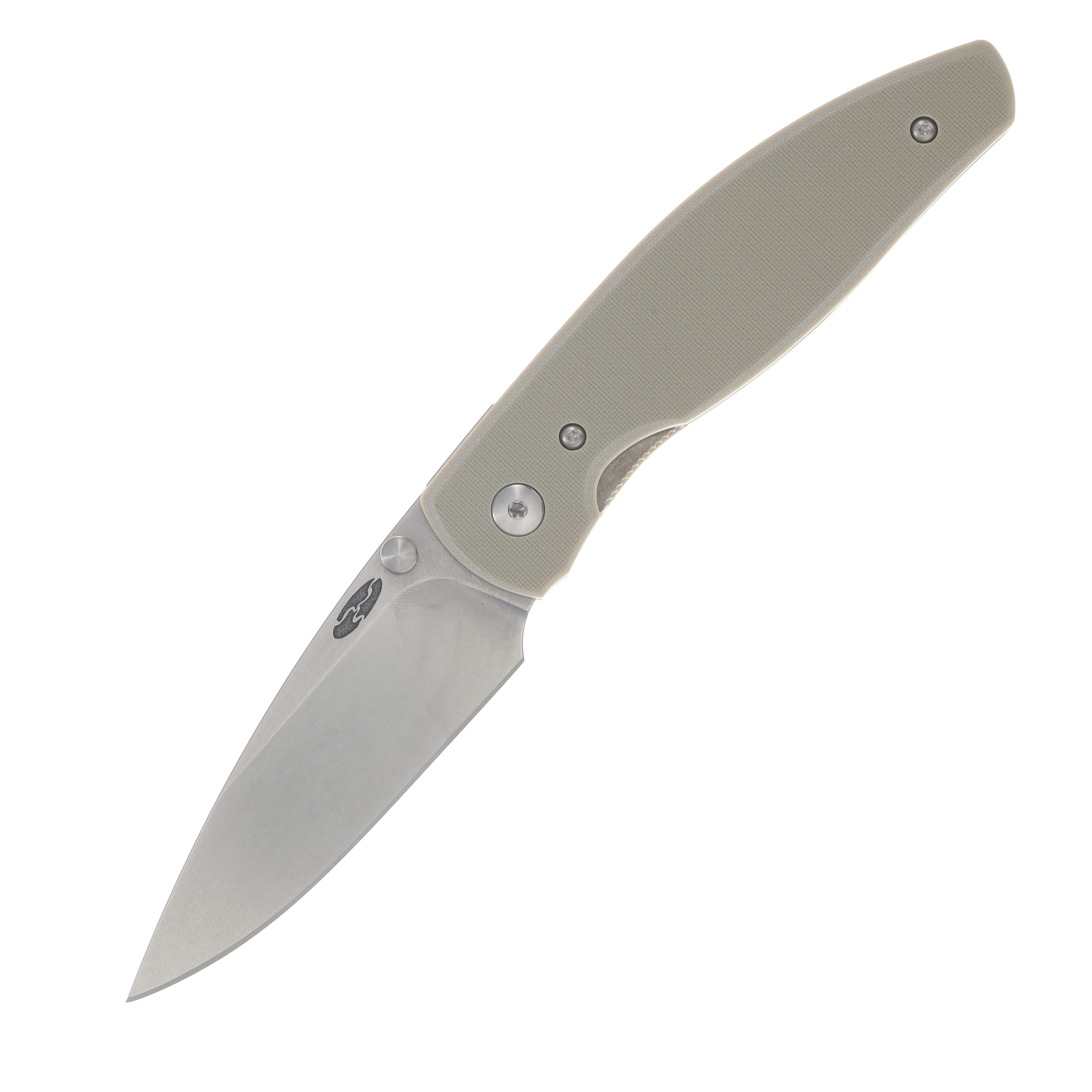 Three Rivers ATOM Linerlock MagnaCut Steel Blade Desert Tan G10 FLAT Textured Scales DLR-ATM-G10-FLT View 1