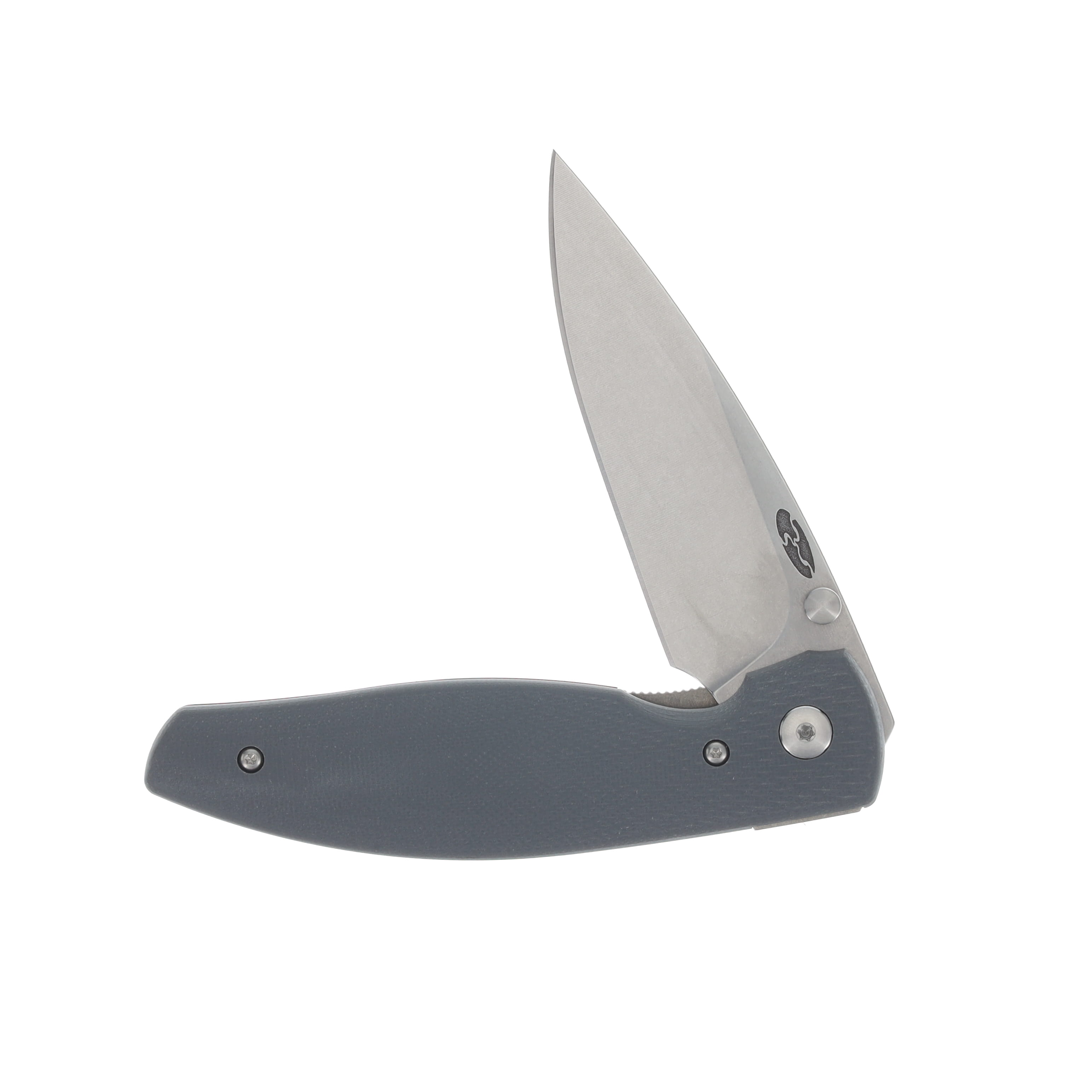 Three Rivers ATOM Linerlock Folder MagnaCut Steel Blade Slate Gray G10 Lizard Skin 3D Contoured Scales DLR-ATM-G10-LS View 3
