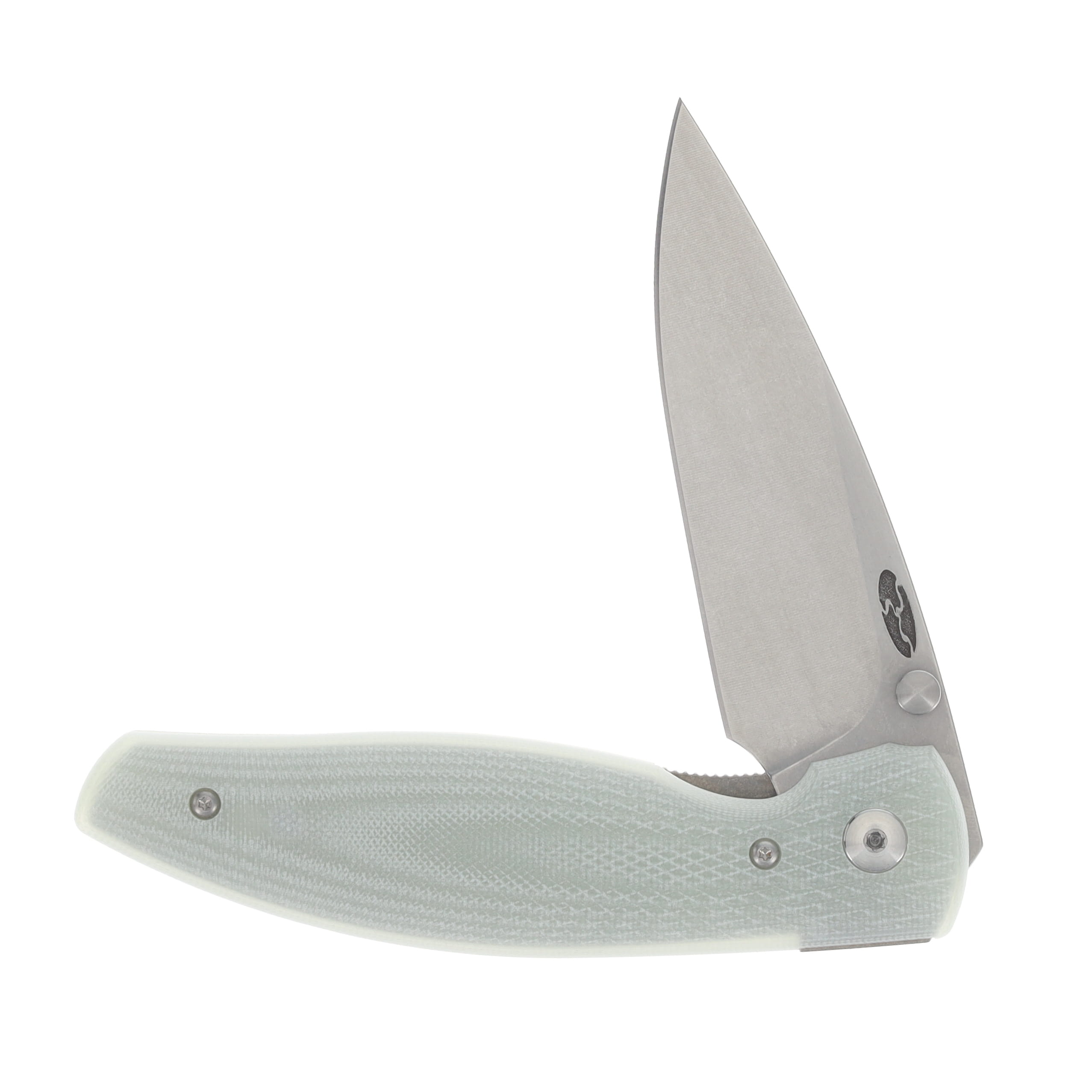 Three Rivers ATOM Linerlock Folder MagnaCut Steel Blade Jade G10 Lizard Skin 3D Contoured Scales DLR-ATM-G10-LS-JADE View 3