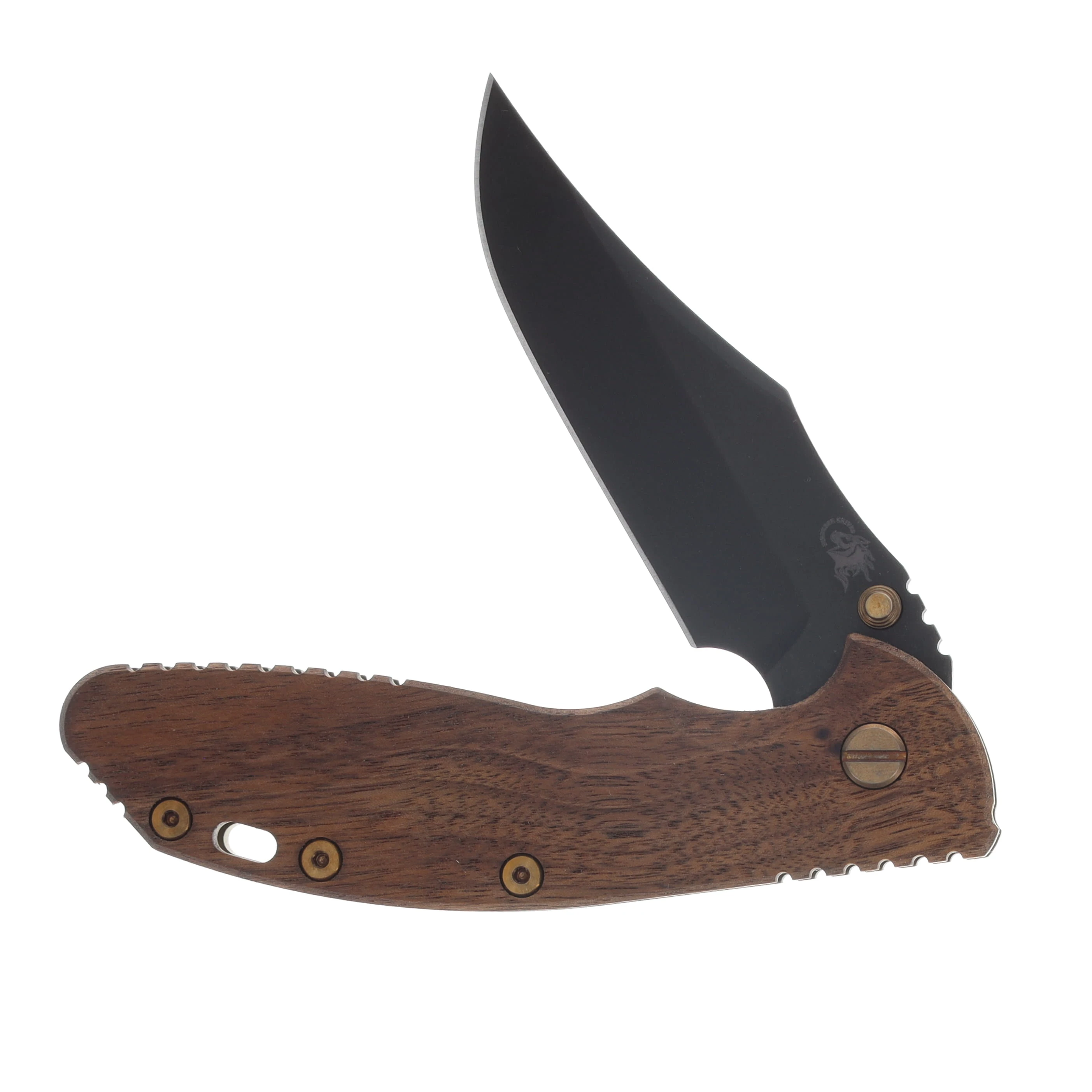 Hinderer XM-24 Vintage Series Folding Knife Black Parkerized 1095 Tool Steel Skinny Bowie/Smooth Walnut KXM40SKBOTWSMWAL View 3
