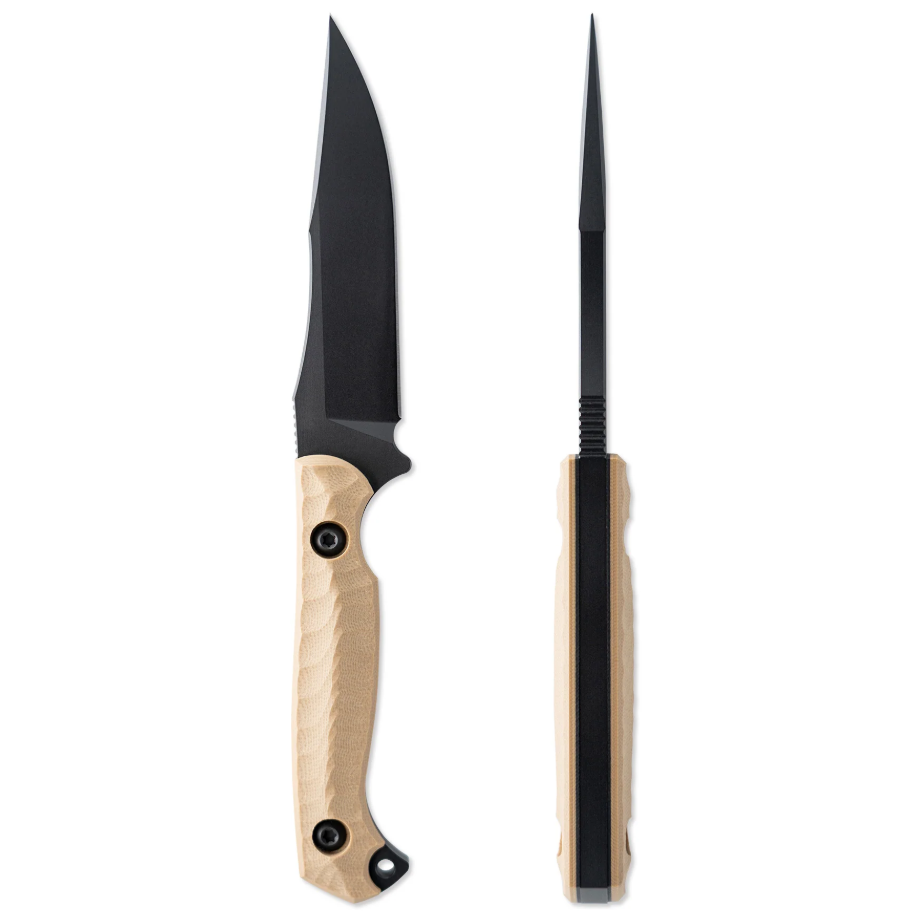 Toor Krypteia S Fixed Blade Knife Black M4/FDE G-10 KRYPTEIASFDE View 1