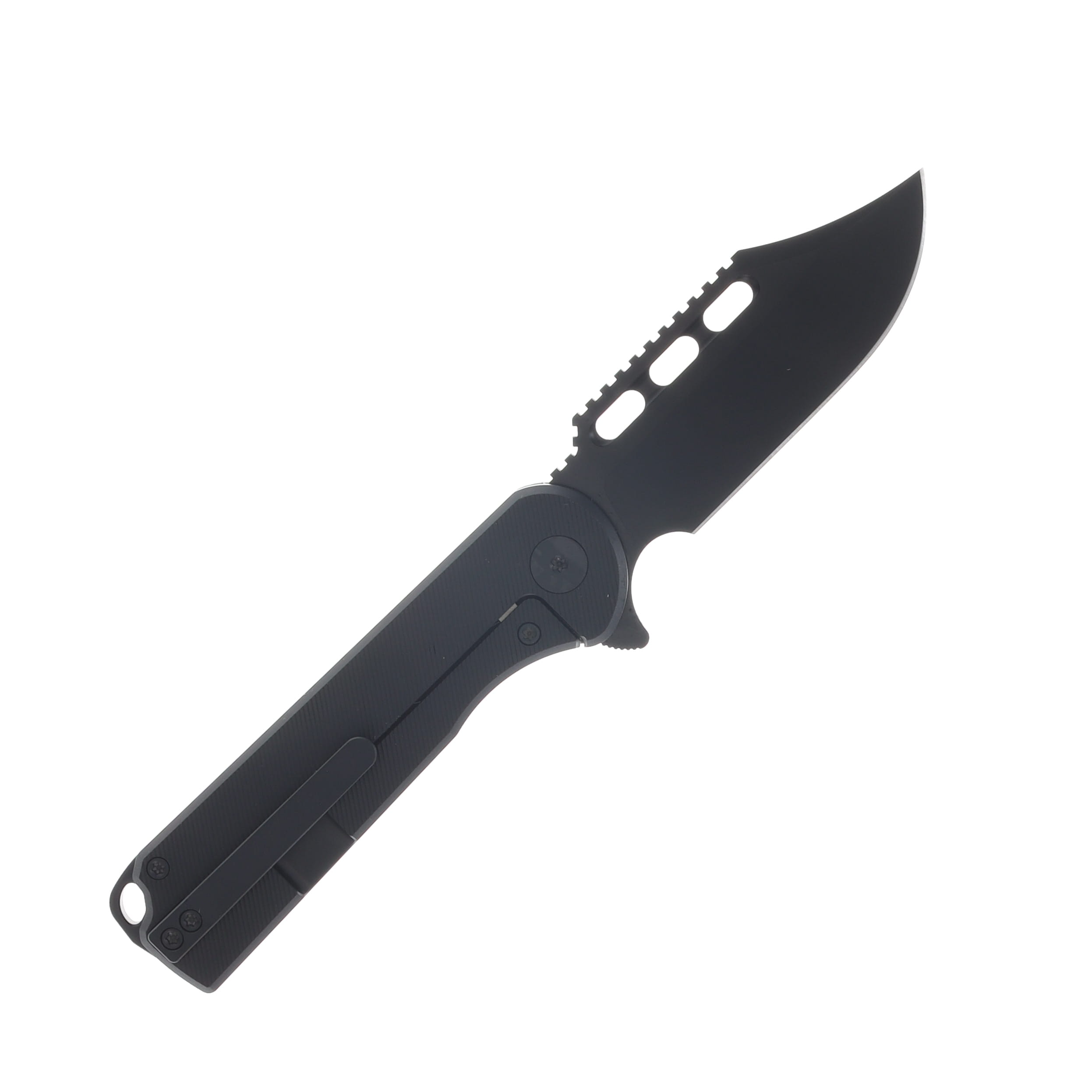 Voyage Bladeworks Avius Folding Knife Black  Titanium-Micarta Black 14C28N Clip Point VBAVIUSCP View 2